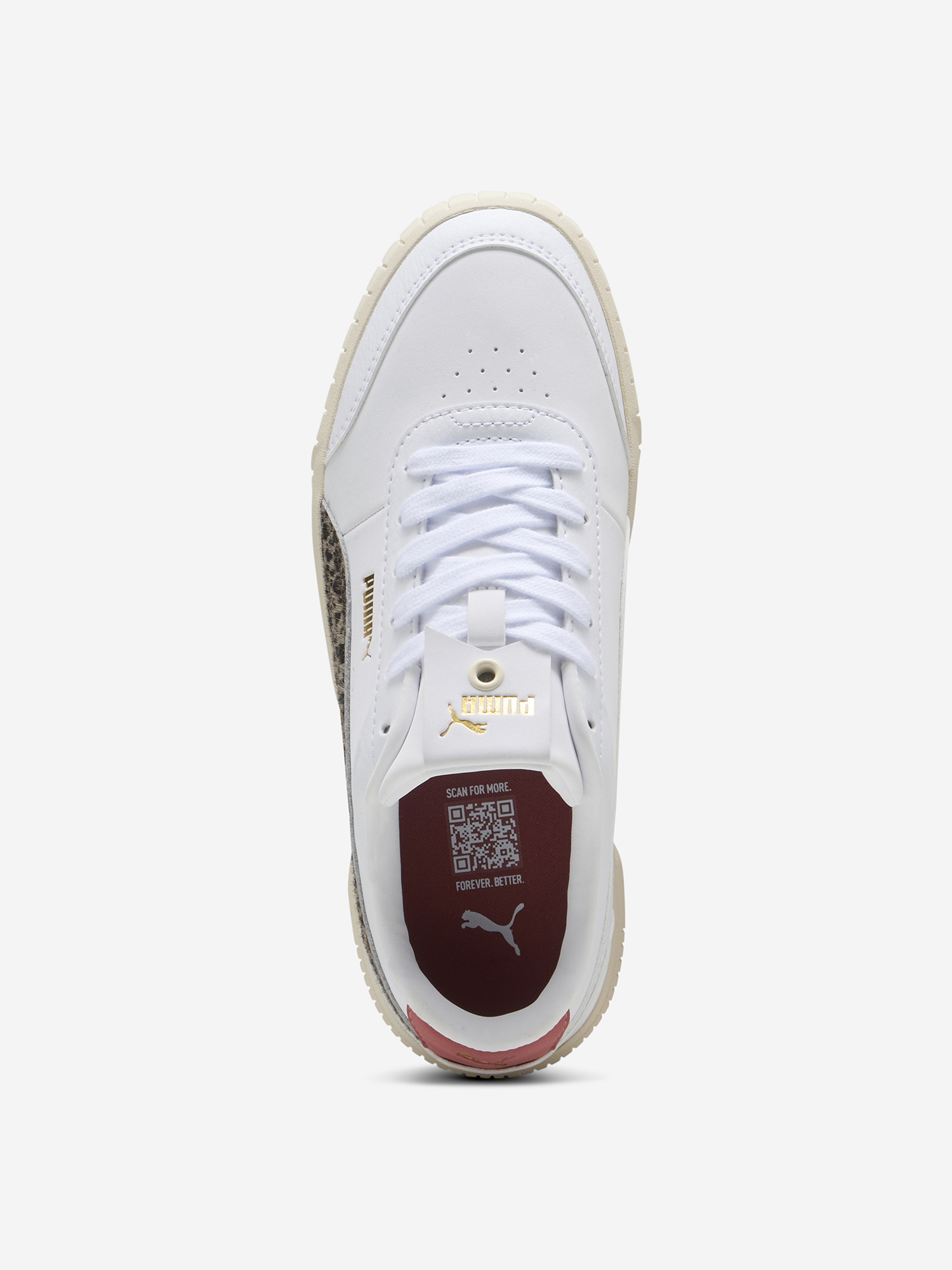 фото Кеды женские puma carina mia animal flair, белый