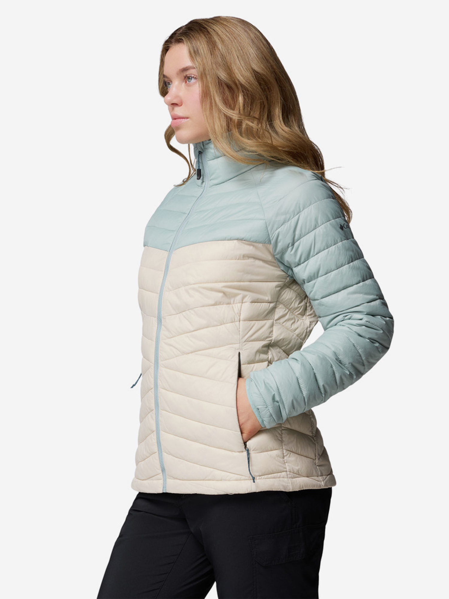 фото Куртка утепленная женская columbia powder pass jacket, бежевый
