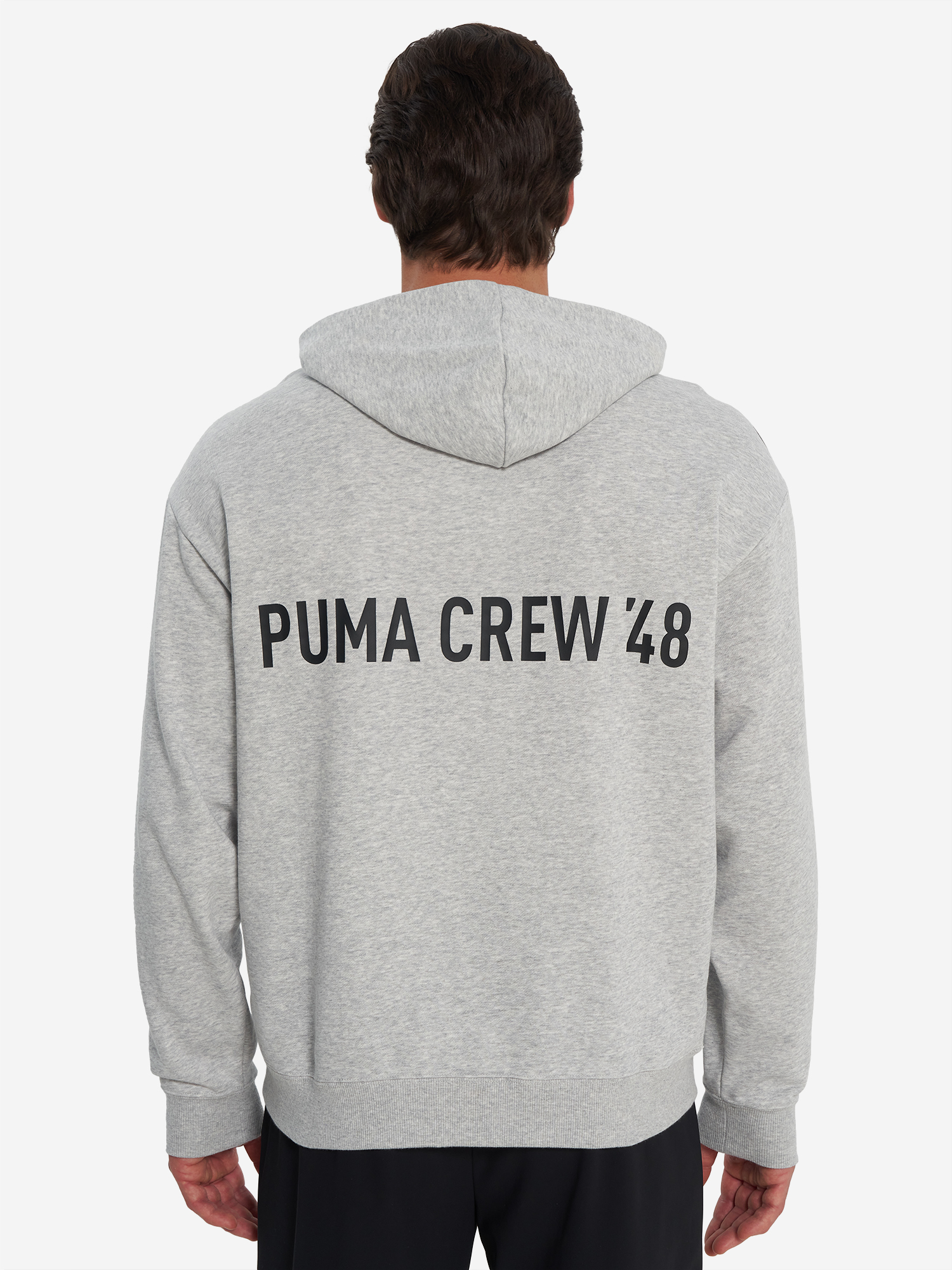 фото Худи мужское puma graphic french terry, серый