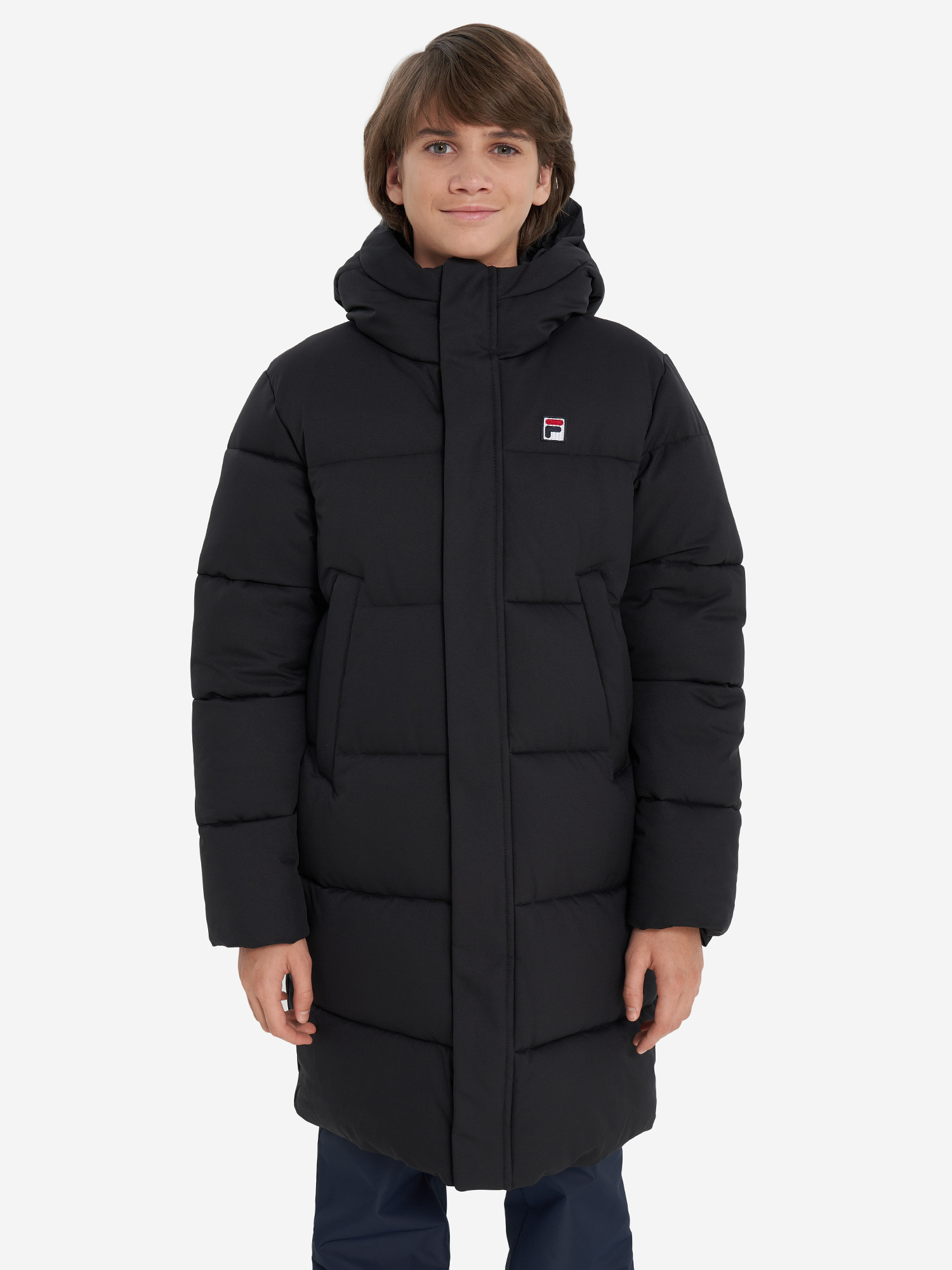 фото Пуховик для мальчиков fila, черный