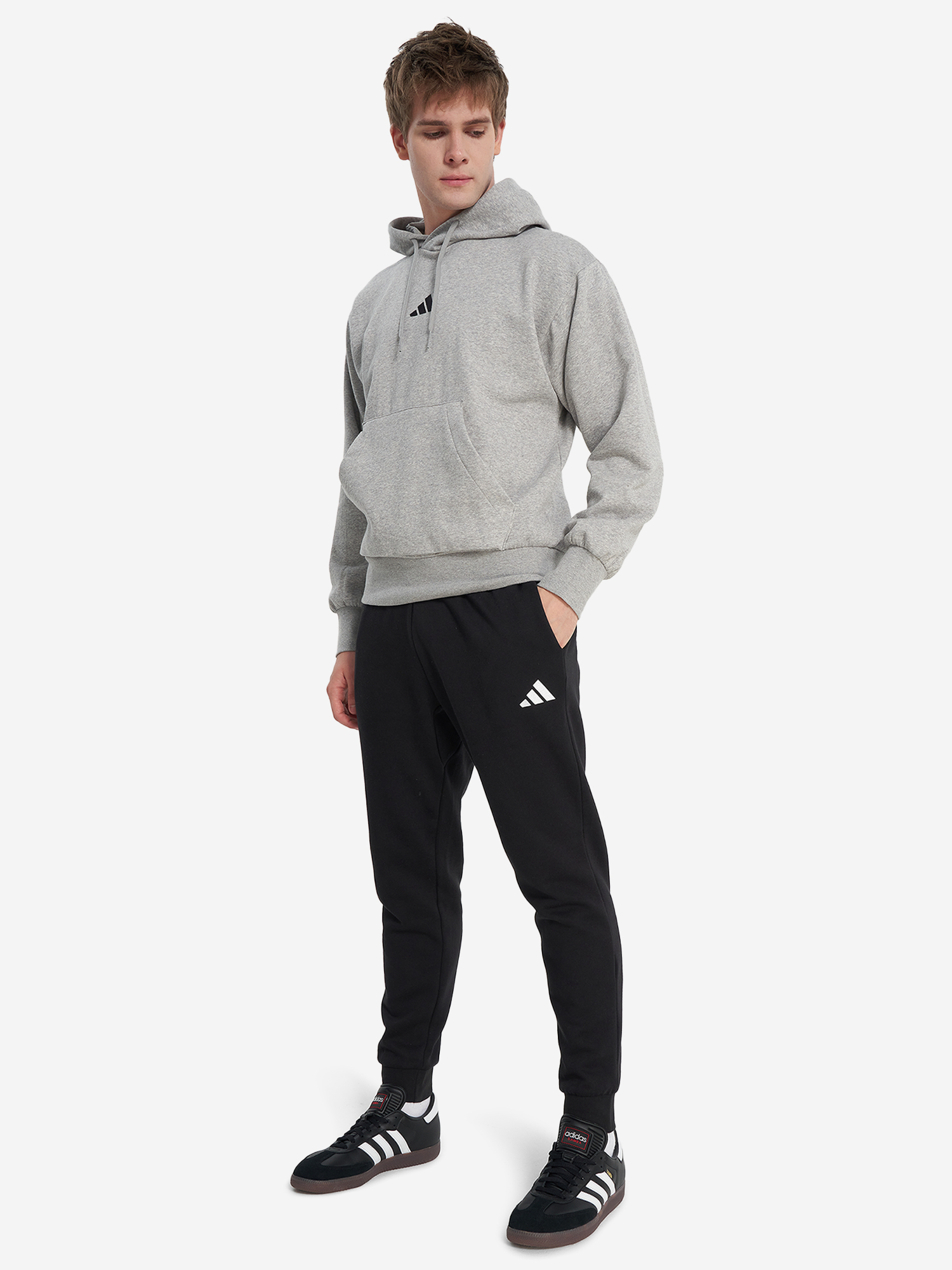 фото Худи мужское adidas feelcozy, серый