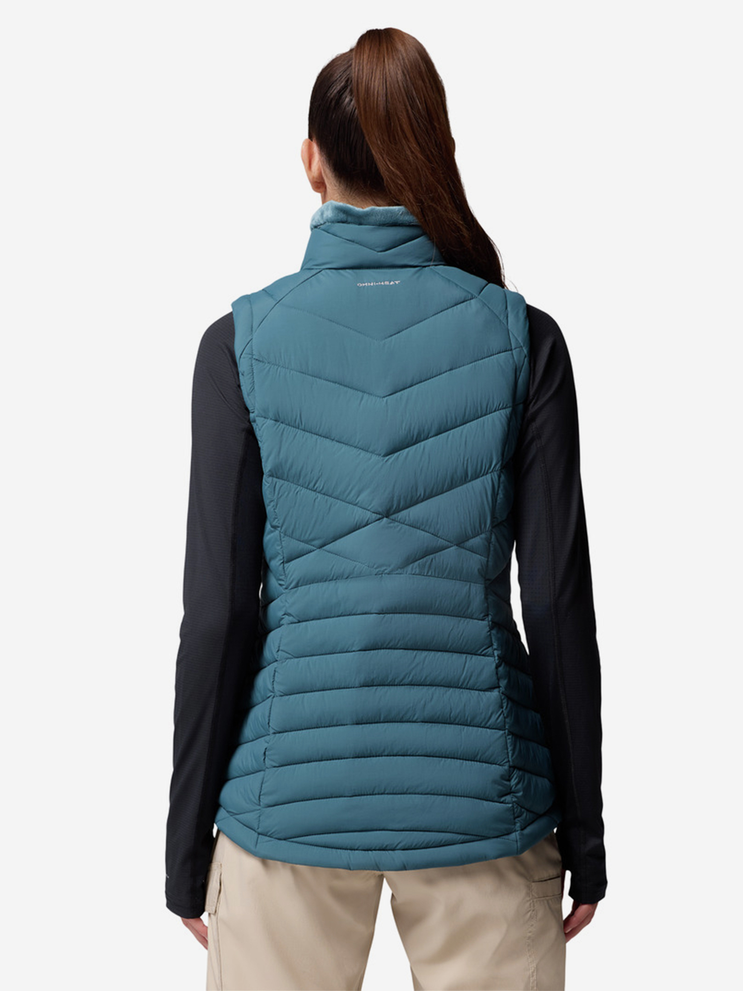 фото Жилет утепленный женский columbia joy peak ii vest, голубой