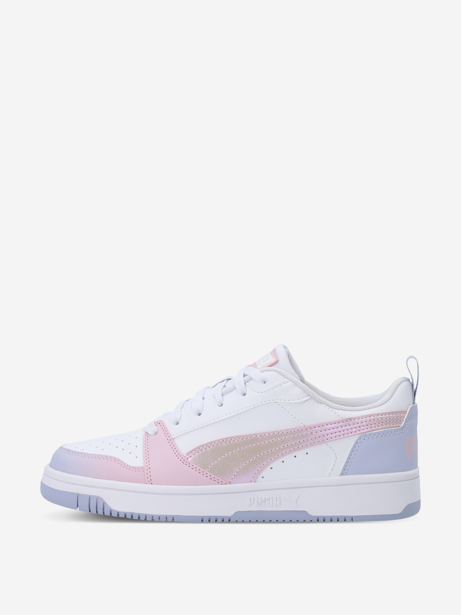 фото Кеды для девочек puma rebound v6 lo blurry dreams jr, голубой