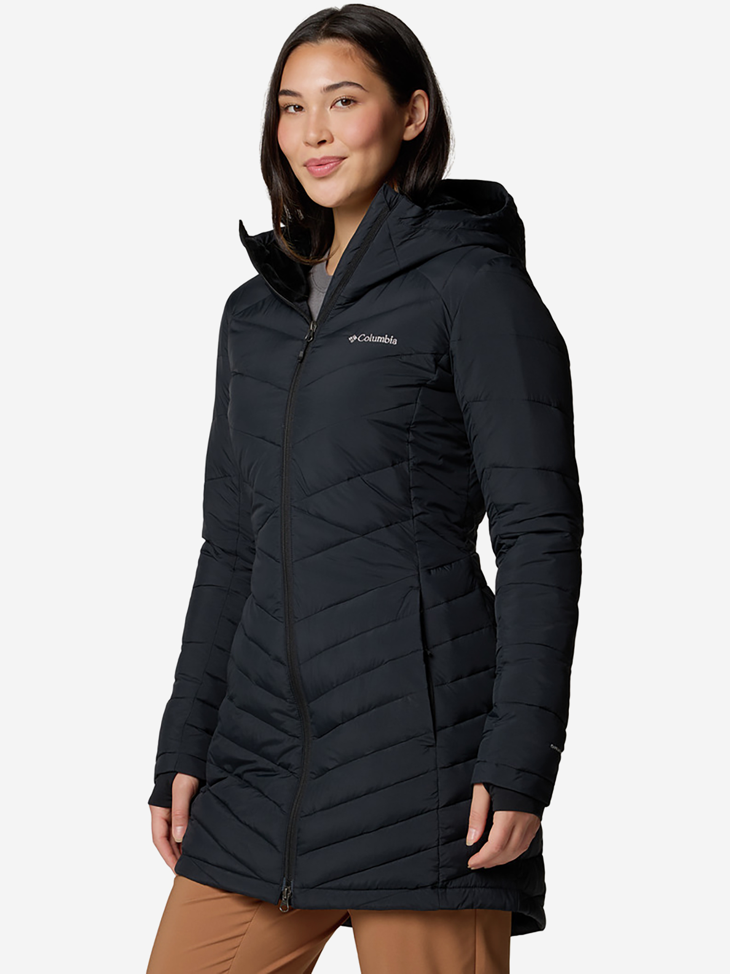 фото Куртка утепленная женская columbia joy peak ii mid jacket, черный