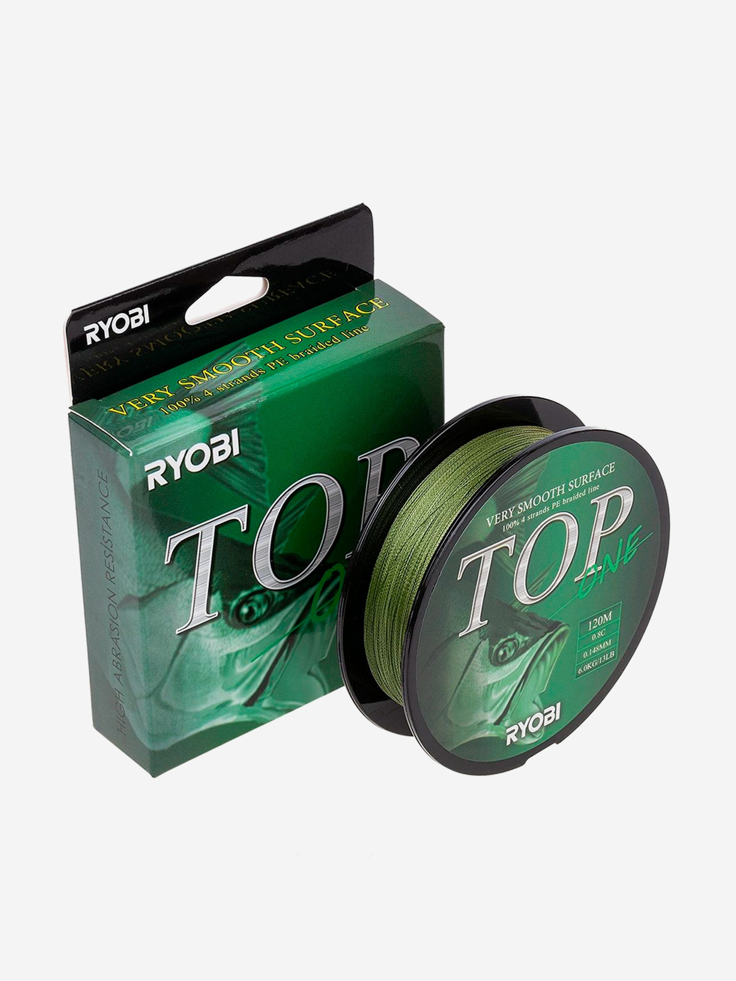 Шнур плетеный для рыбалки Ryobi TOP PE4X, 120м, 0,148мм, 6кг, темно-зеленый, Зеленый
Шнур плетеный для рыбалки Ryobi TOP PE4X, 120м, 0,148мм, 6кг, темно-зеленый, Зеленый