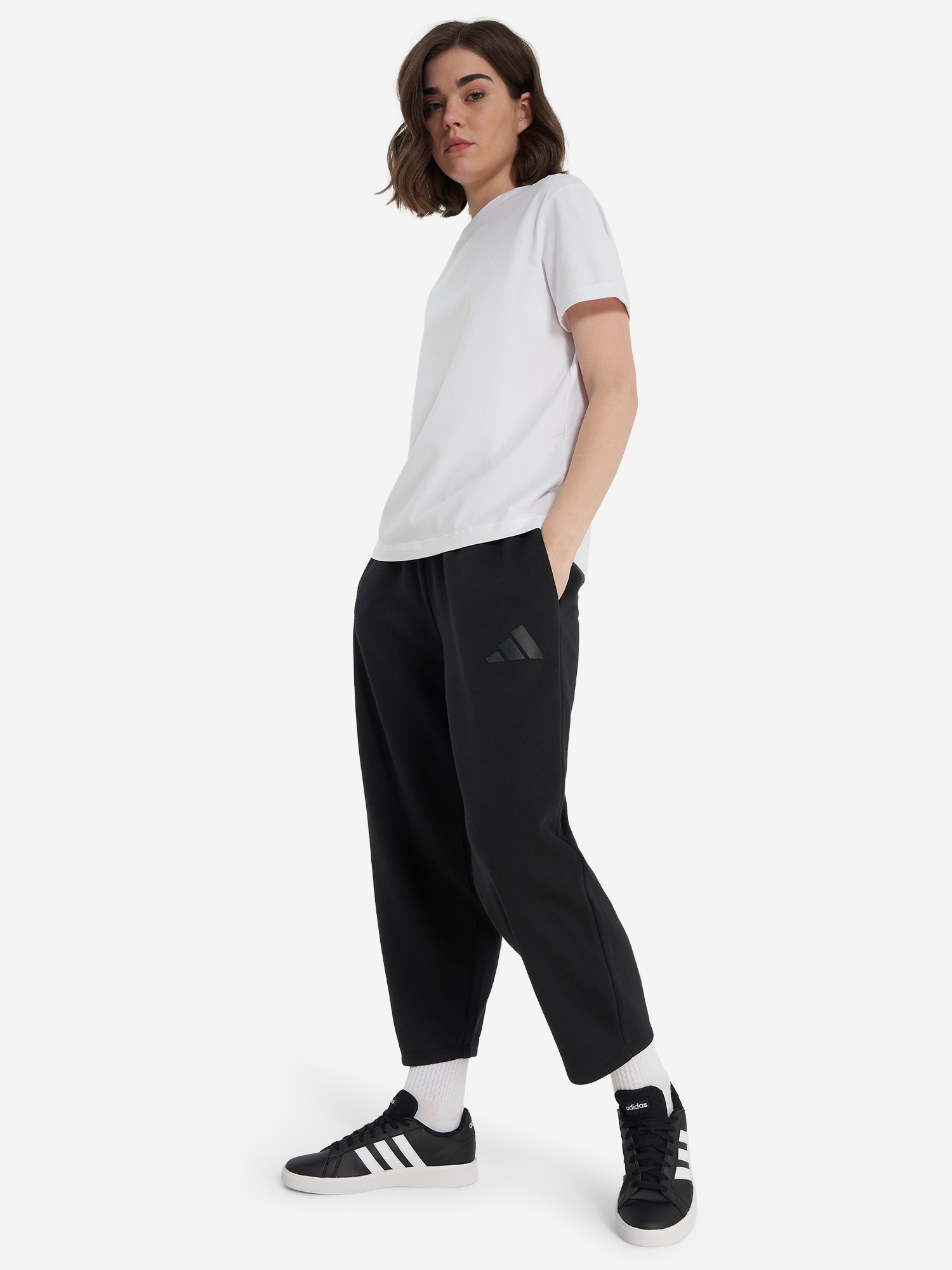 фото Брюки женские adidas, черный