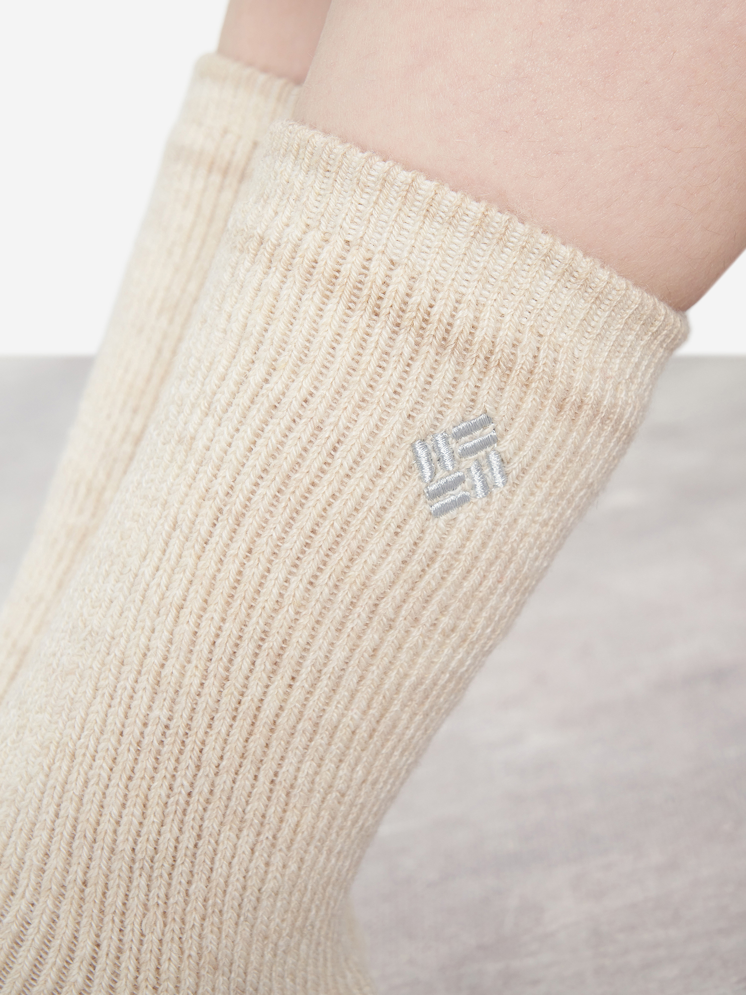 фото Носки для девочек columbia brushed wool fleece crew, 1 пара, бежевый