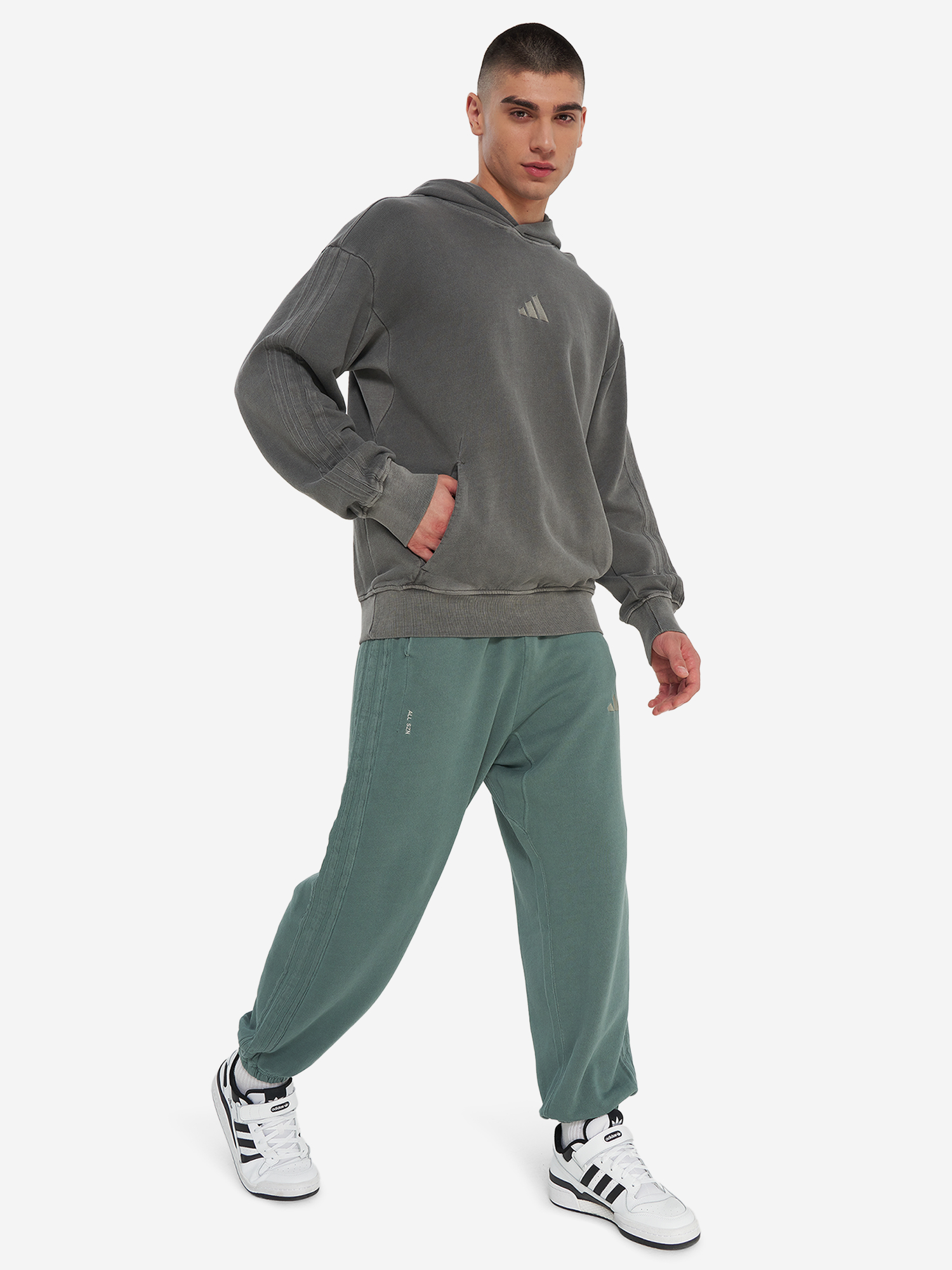 фото Худи мужское adidas, серый