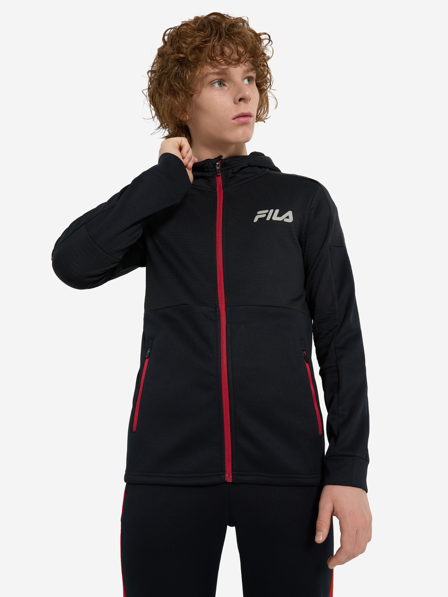 фото Толстовка для мальчиков fila, черный