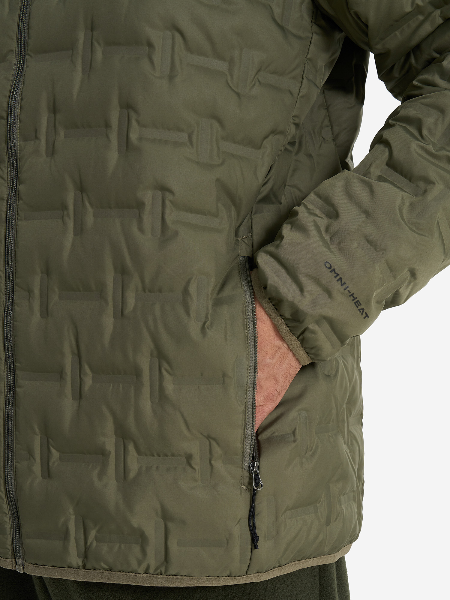 фото Пуховик мужской columbia delta ridge ii down hooded jacket, зеленый