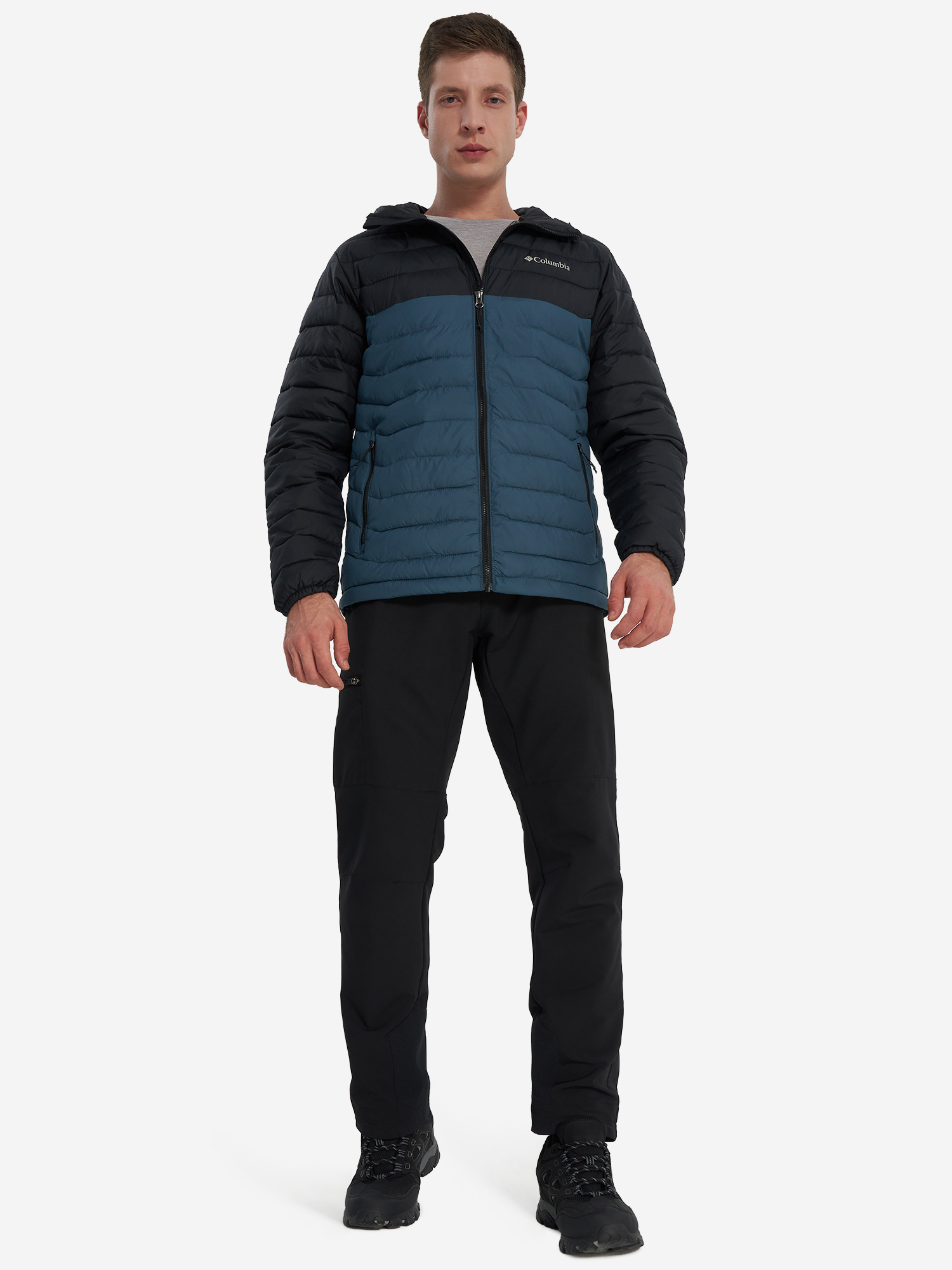 фото Куртка утепленная мужская columbia powder lite ii hooded jacket, черный