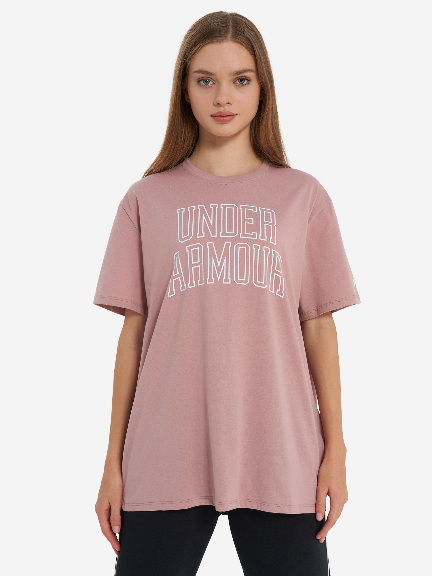 фото Футболка женская under armour rival os campus, розовый