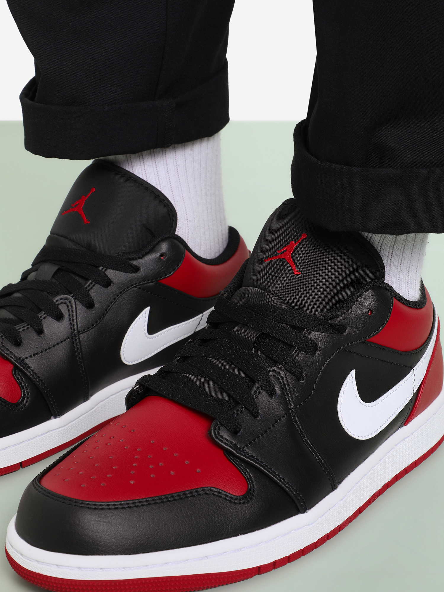 фото Кеды мужские nike air jordan 1 low, черный