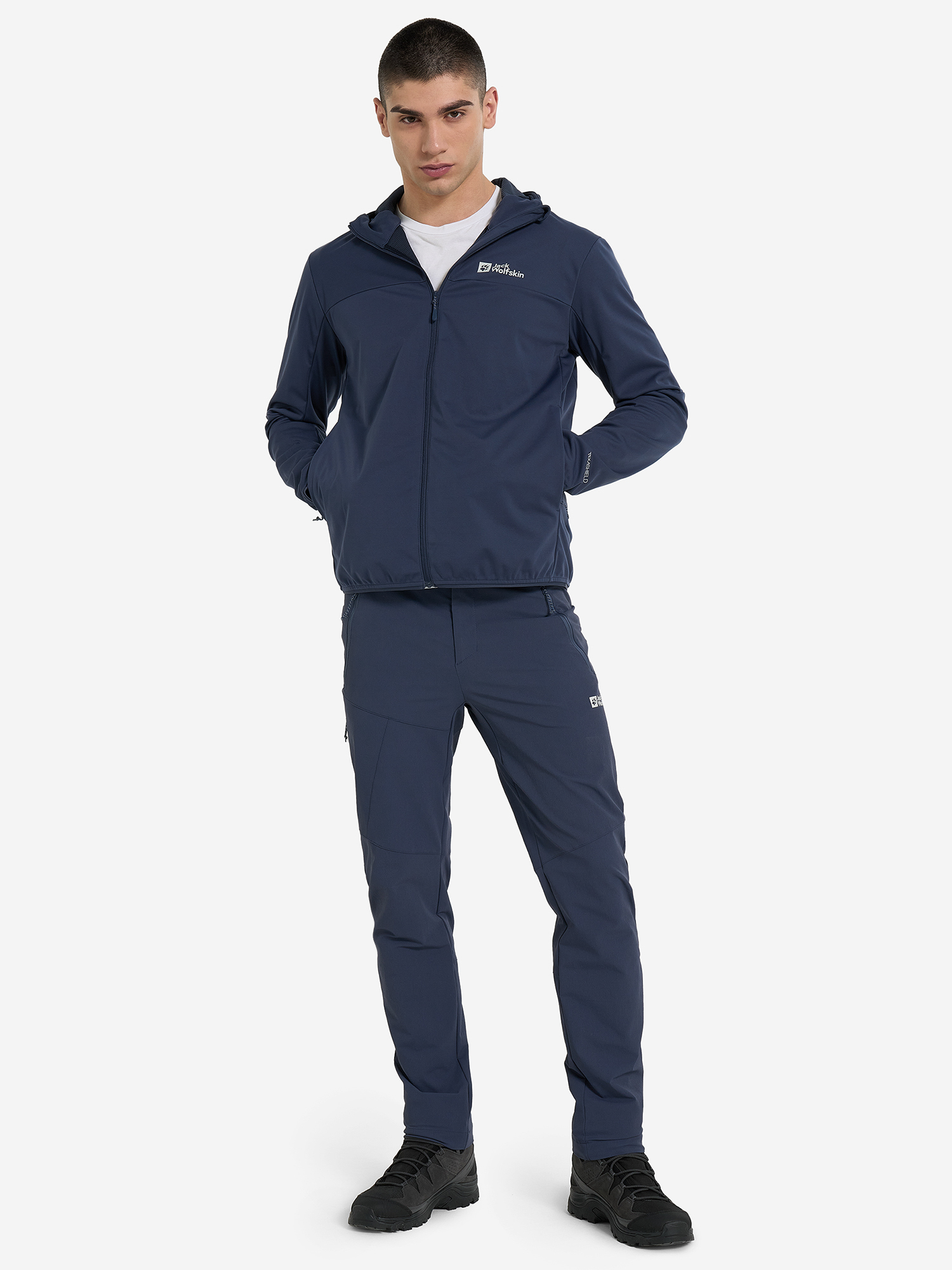 фото Куртка софтшелл мужская jack wolfskin feldberg, синий