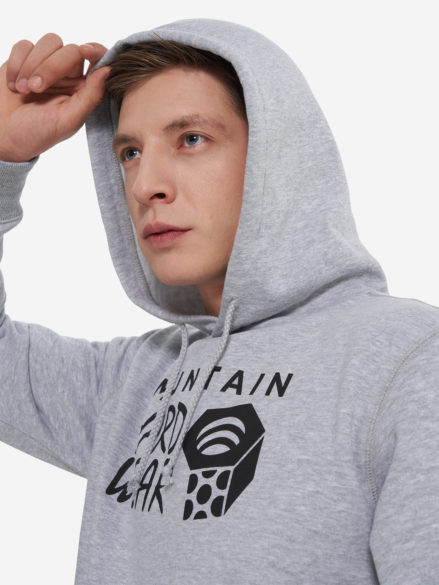 фото Худи мужское mountain hardwear logo, серый