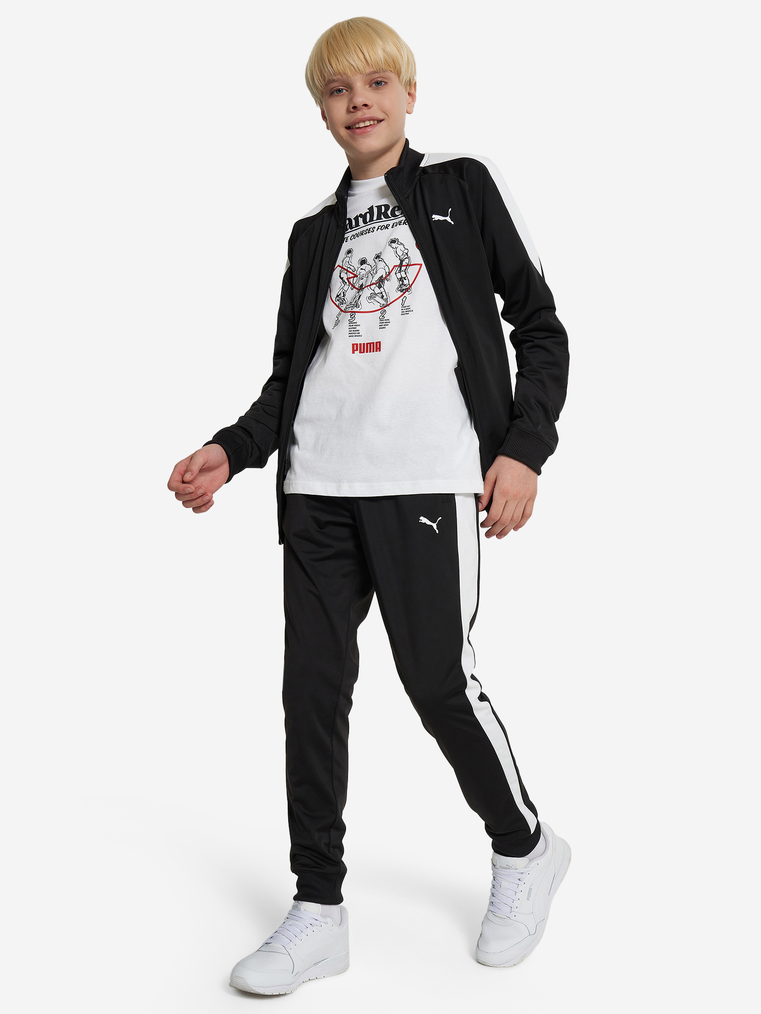 фото Брюки для мальчиков puma t7 always on, черный