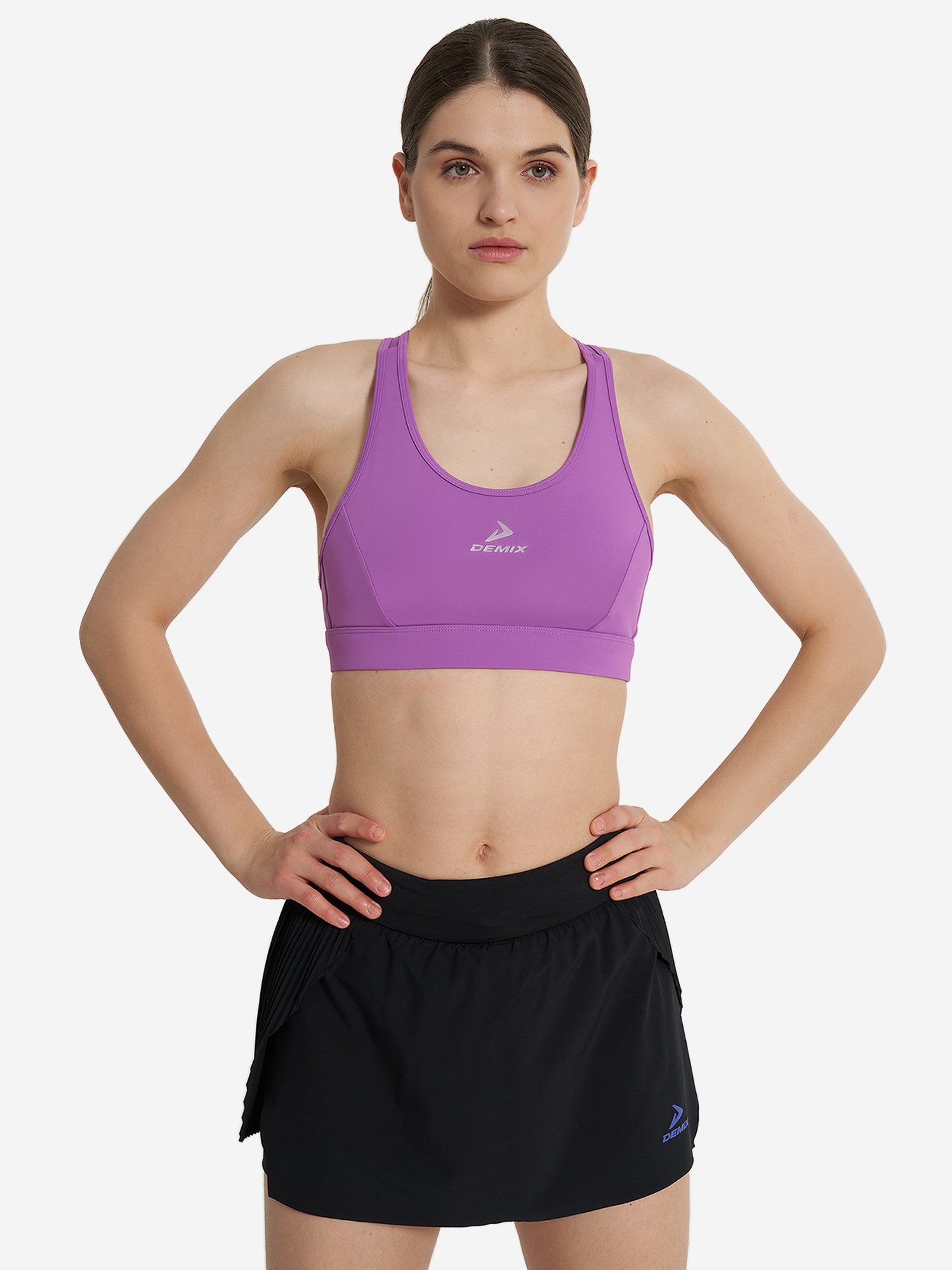 фото Топ бра спортивный demix activemove urban mesh back, фиолетовый