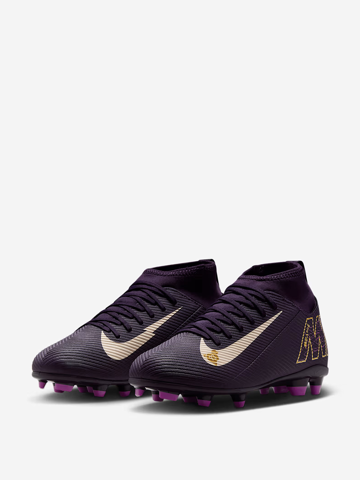 фото Бутсы для мальчиков nike superfly 10 club km fg/mg, фиолетовый