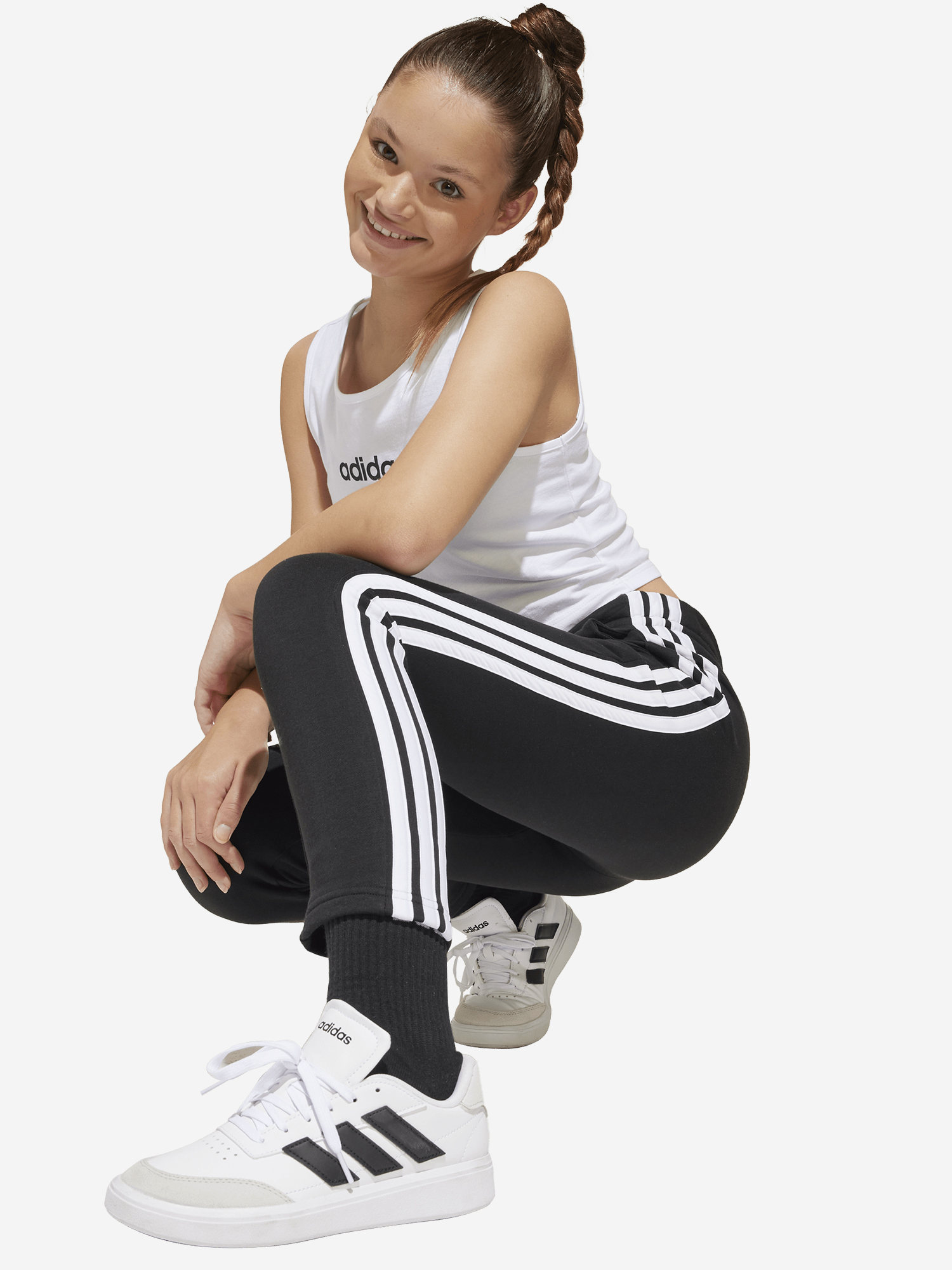 фото Брюки для девочек adidas, черный