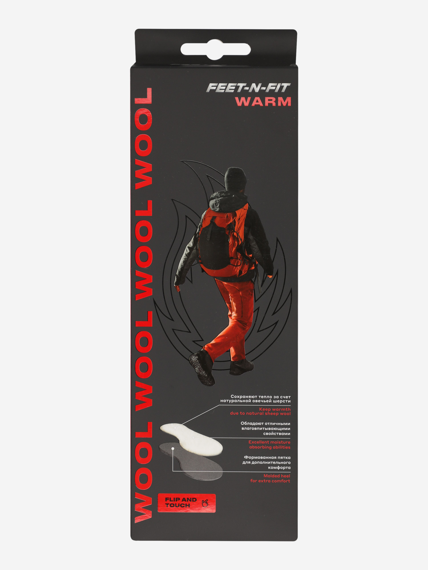 фото Стельки feet-n-fit wool, черный