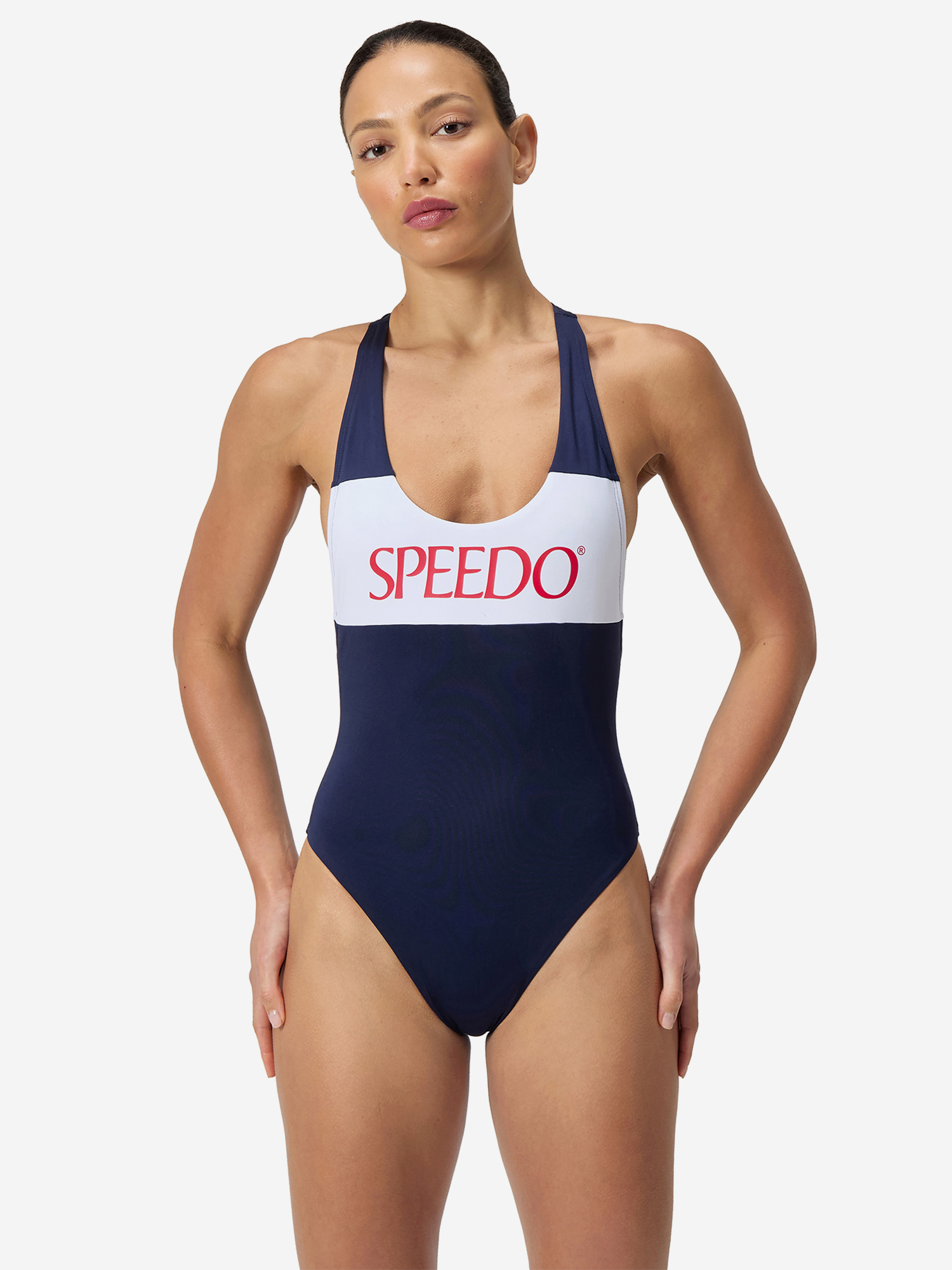 фото Купальник слитный женский speedo racerback, синий