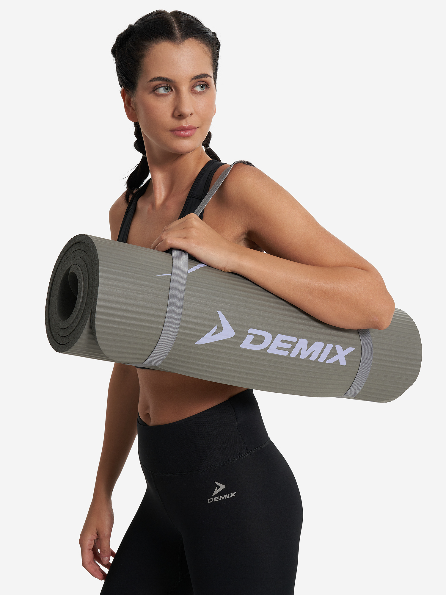 фото Коврик для фитнеса demix, серый