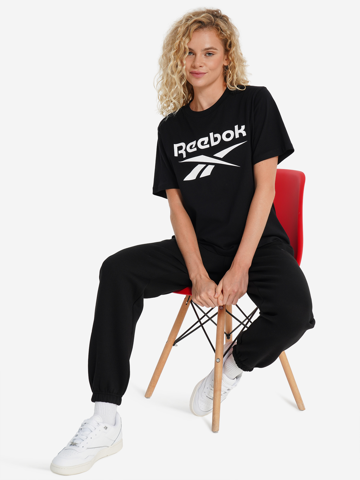 фото Футболка женская reebok nova, черный