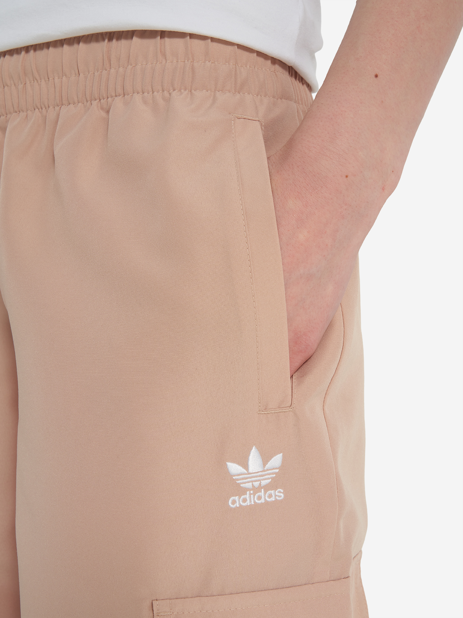 фото Брюки женские adidas, бежевый