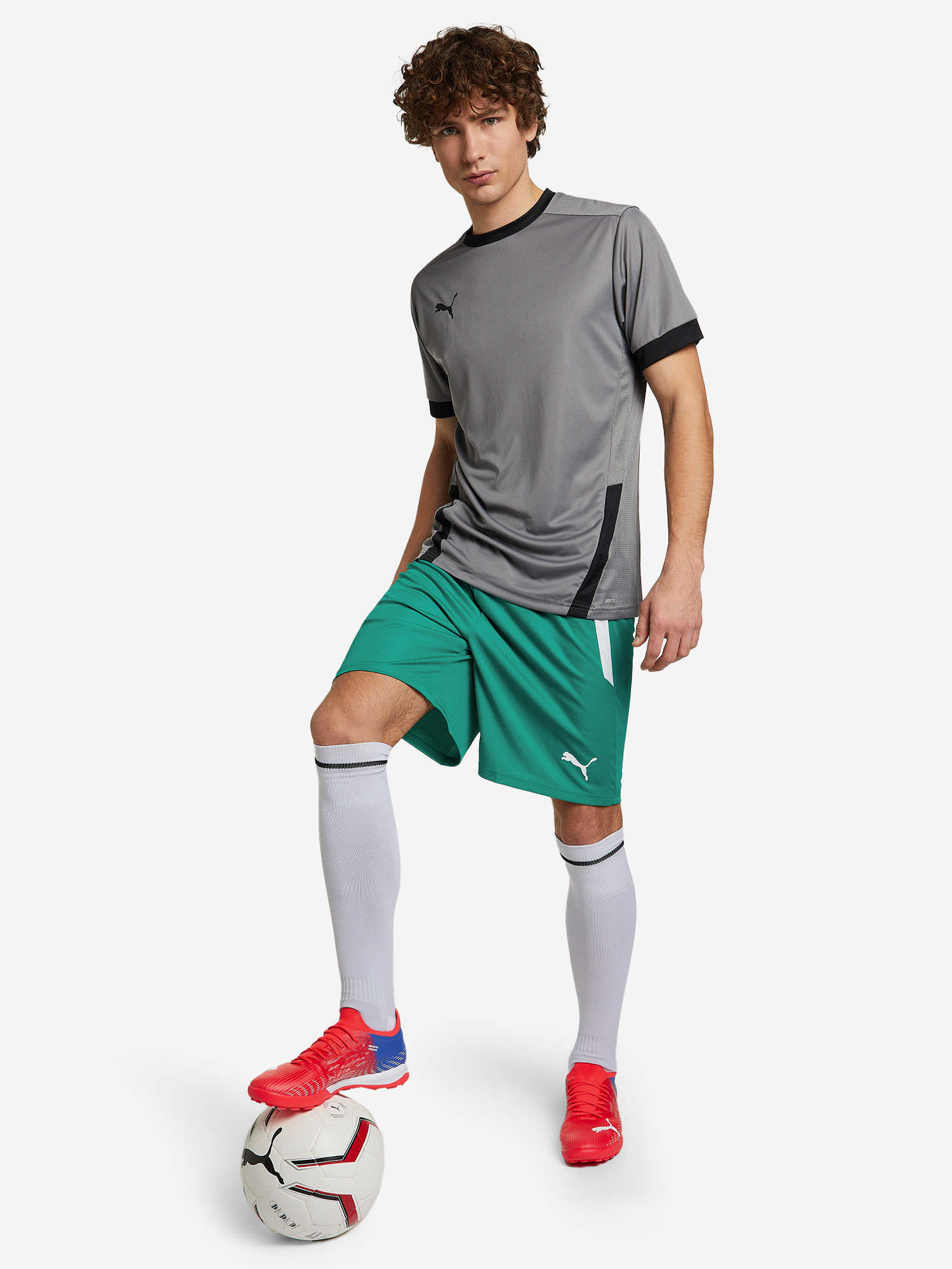 фото Шорты мужские puma teamliga, зеленый