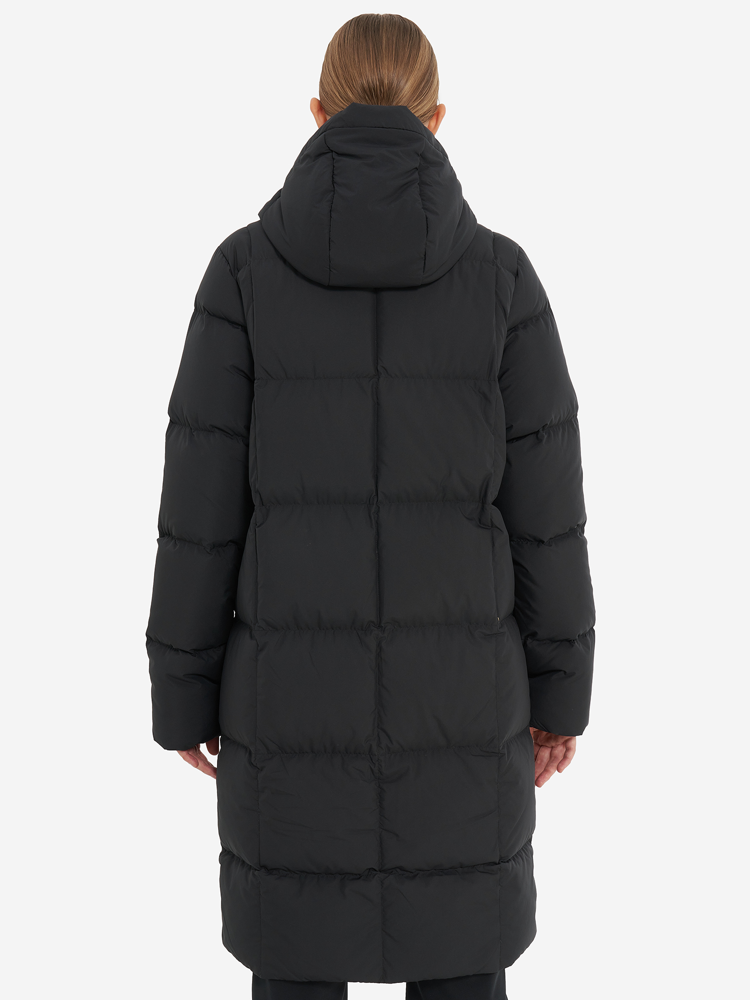 фото Пальто пуховое женское jack wolfskin frozen lake, черный