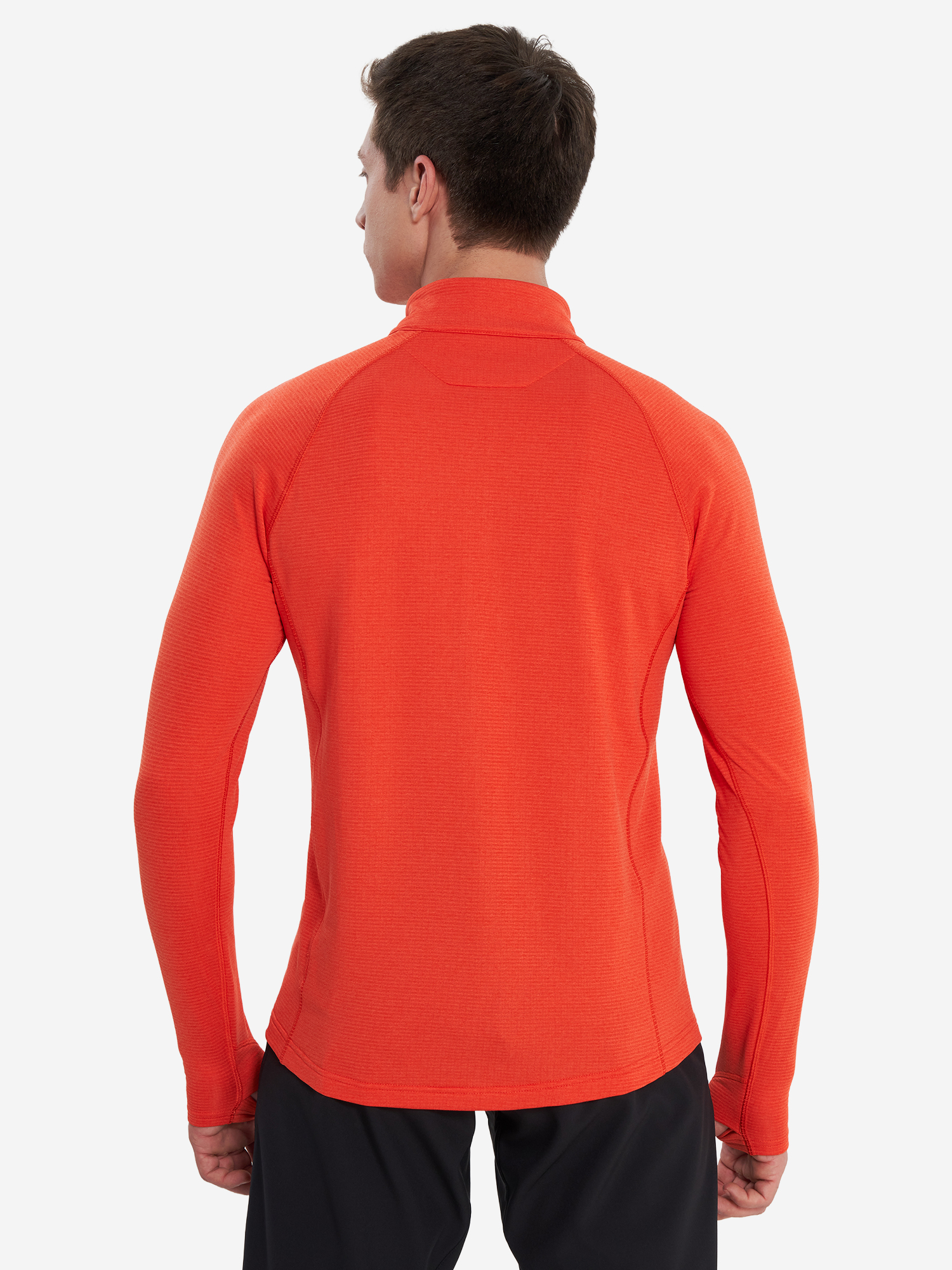 фото Толстовка мужская mountain hardwear crater lake heavyweight half zip, оранжевый