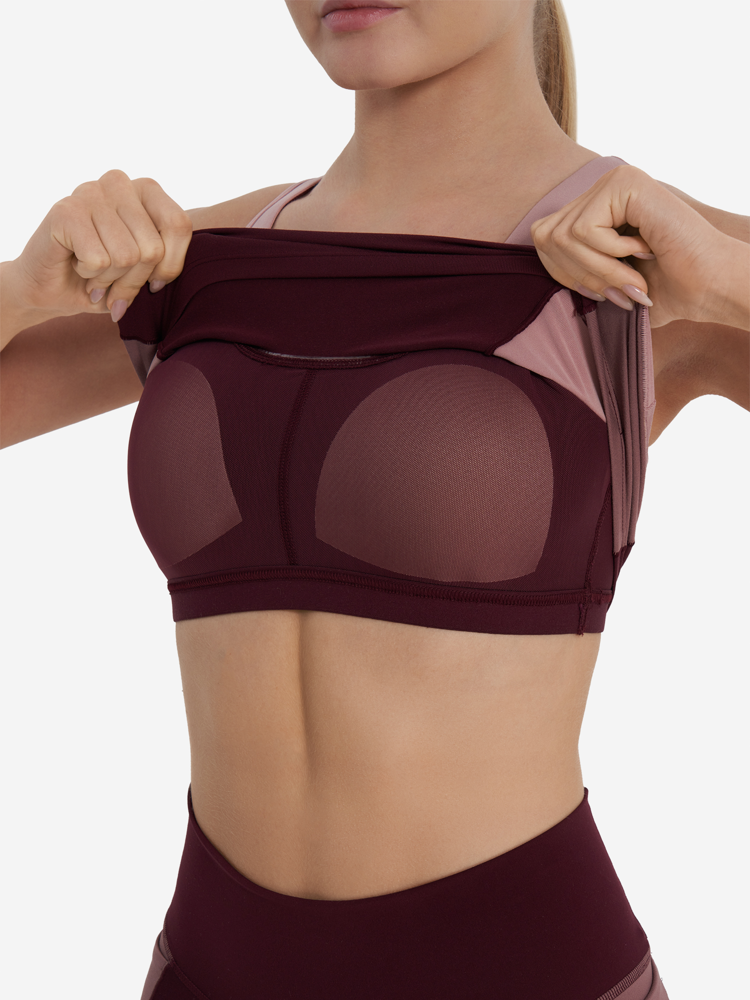 фото Топ бра спортивный under armour meridian colorblock, розовый