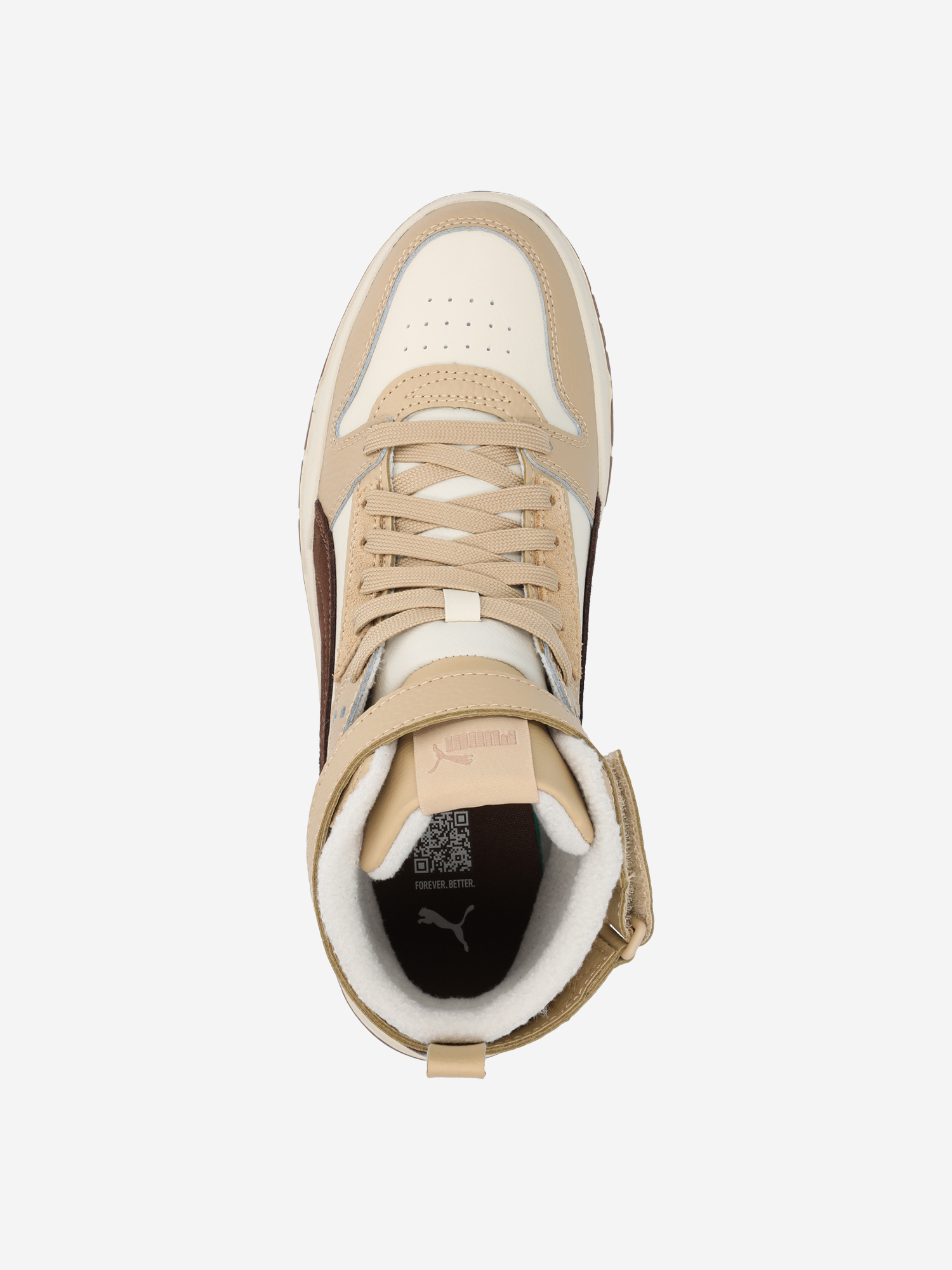 фото Кеды утепленные женские puma rbd game wtr, бежевый