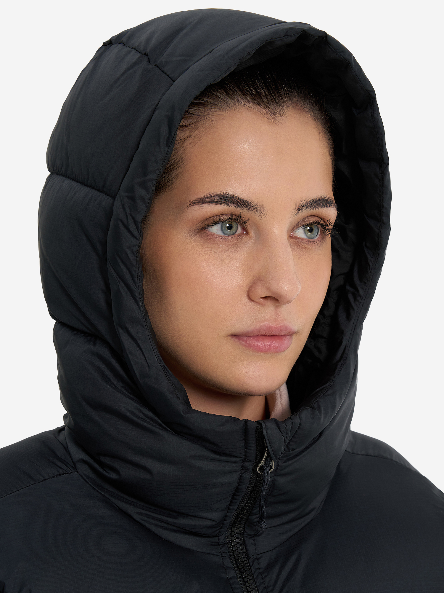 фото Куртка утепленная женская columbia puffect ii mid hooded jacket, черный