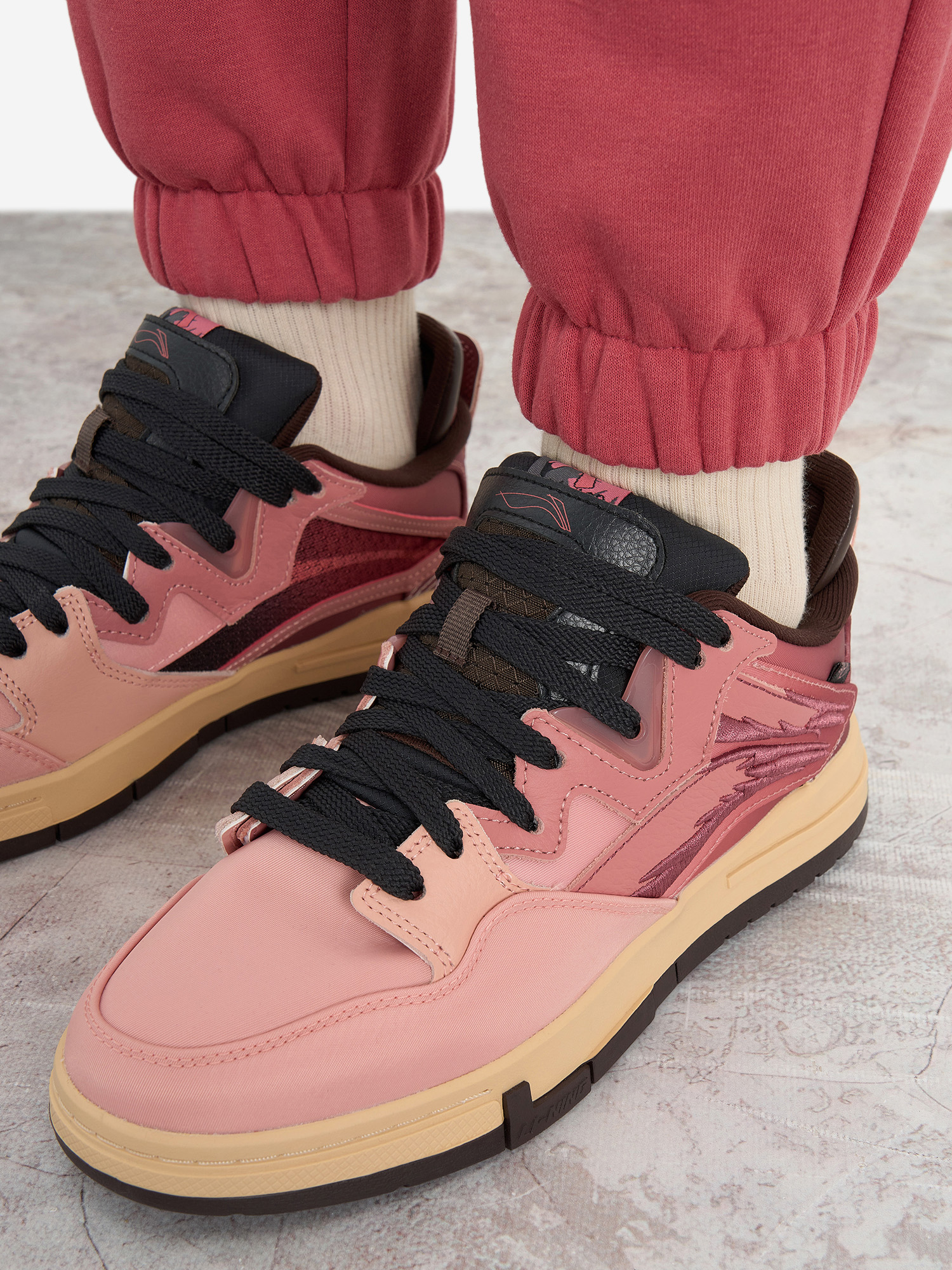 фото Кеды женские li-ning wave pro se, красный