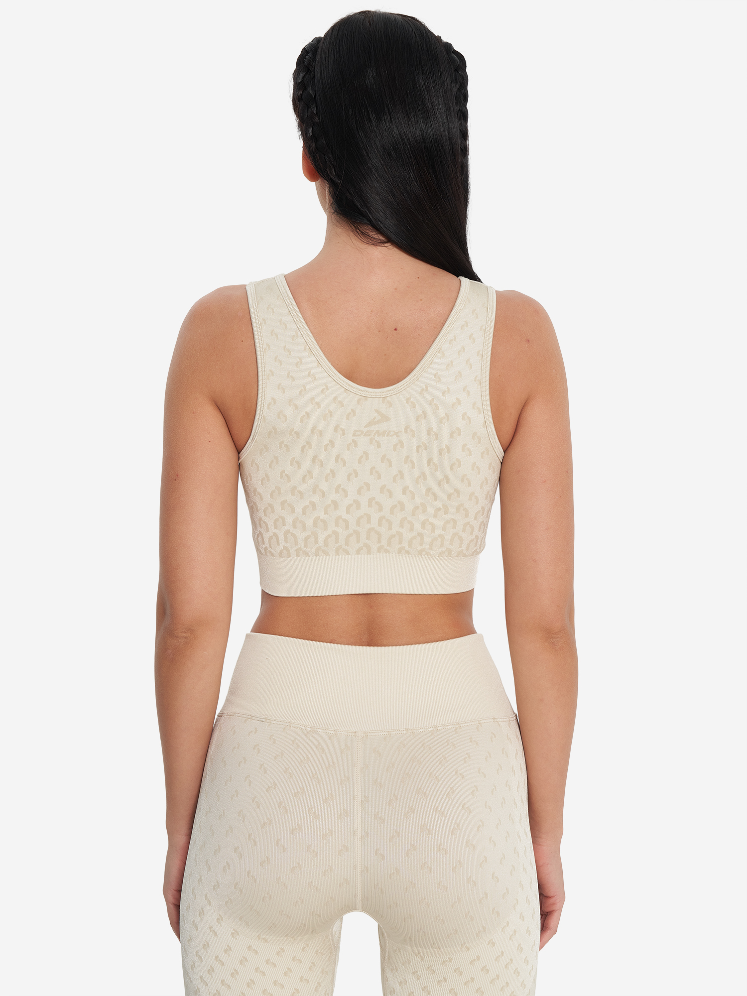фото Топ бра спортивный demix highflow seamless longline, бежевый