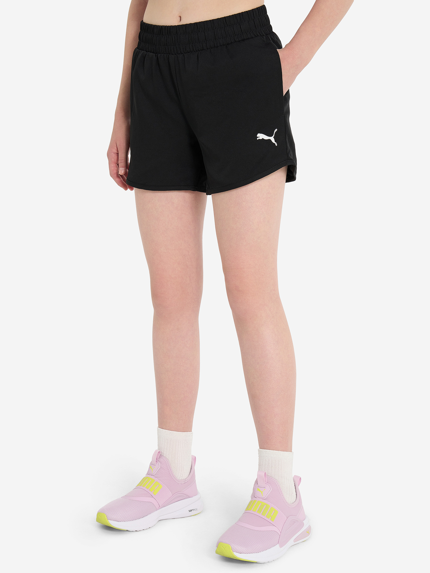 фото Шорты для девочек puma active, черный