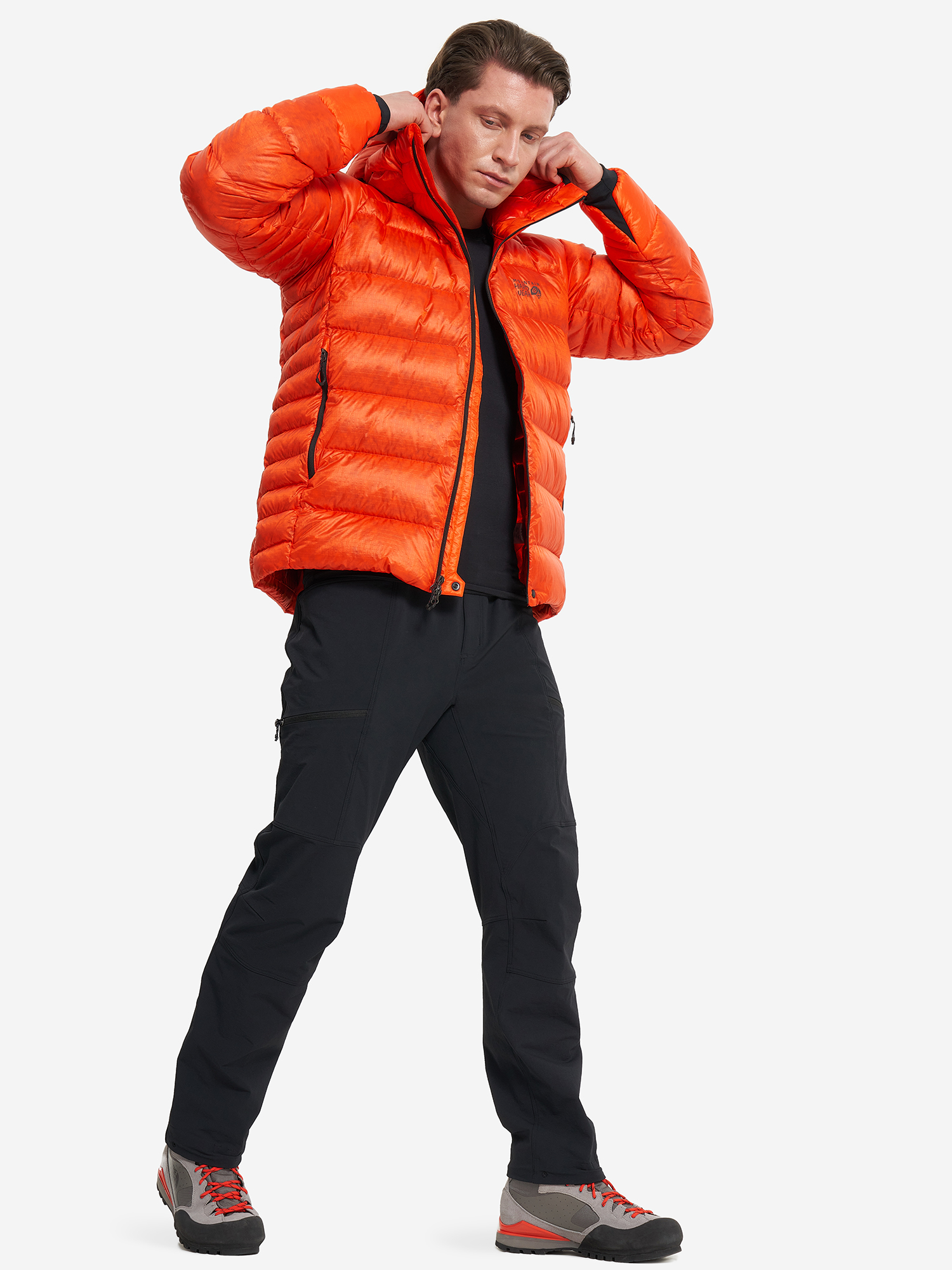 фото Пуховик мужской mountain hardwear phantom alpine, оранжевый