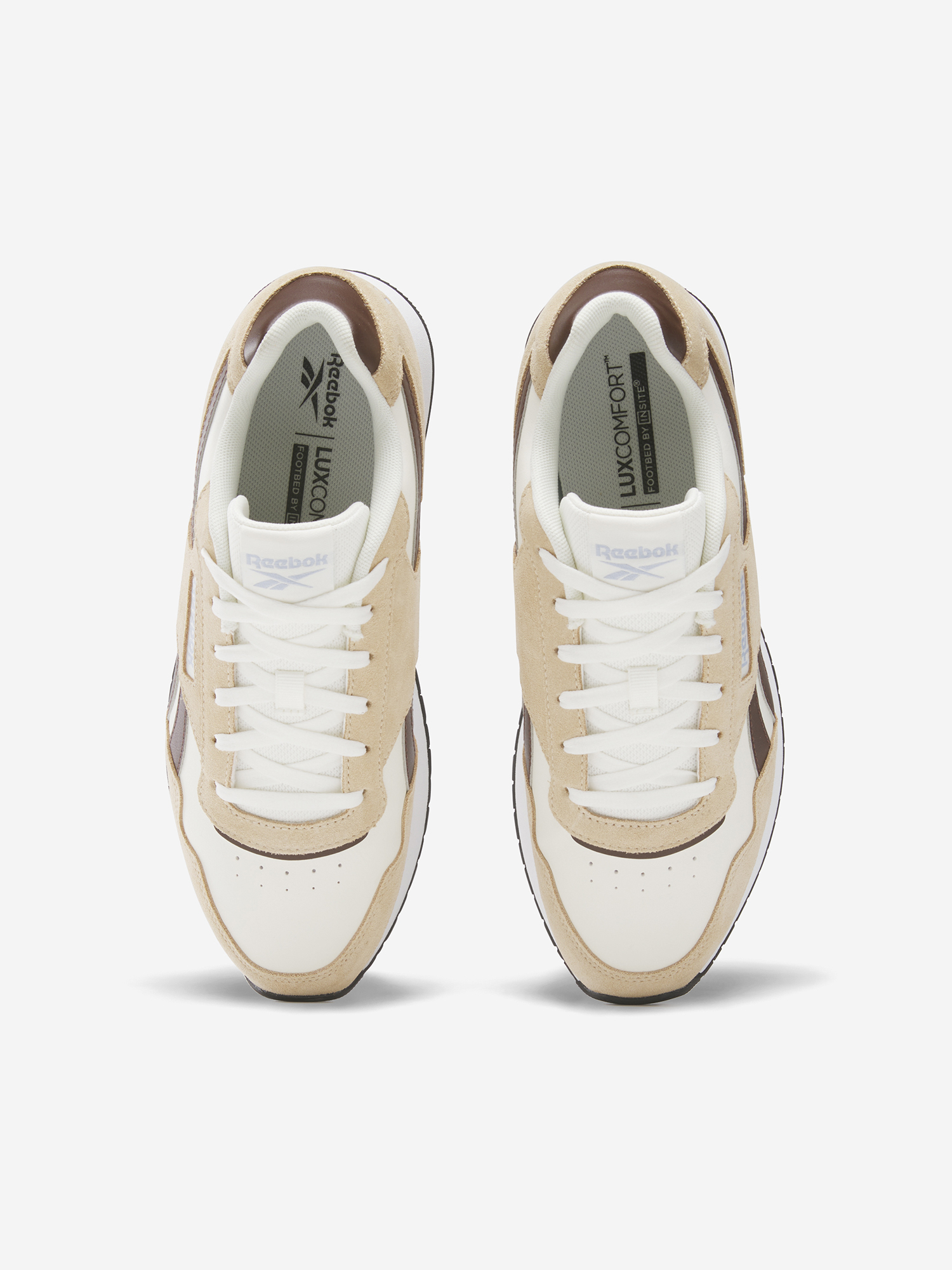 фото Кроссовки мужские reebok glide, бежевый