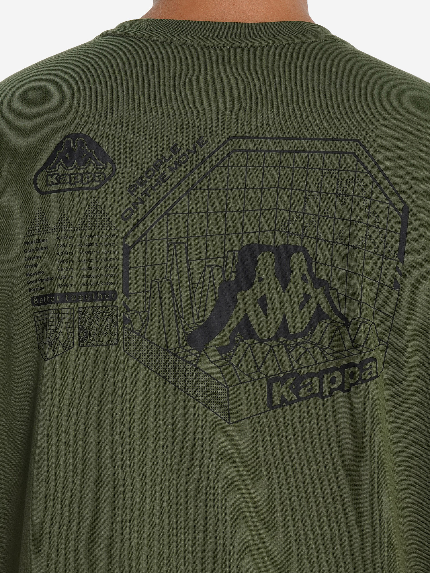 фото Футболка мужская kappa, зеленый