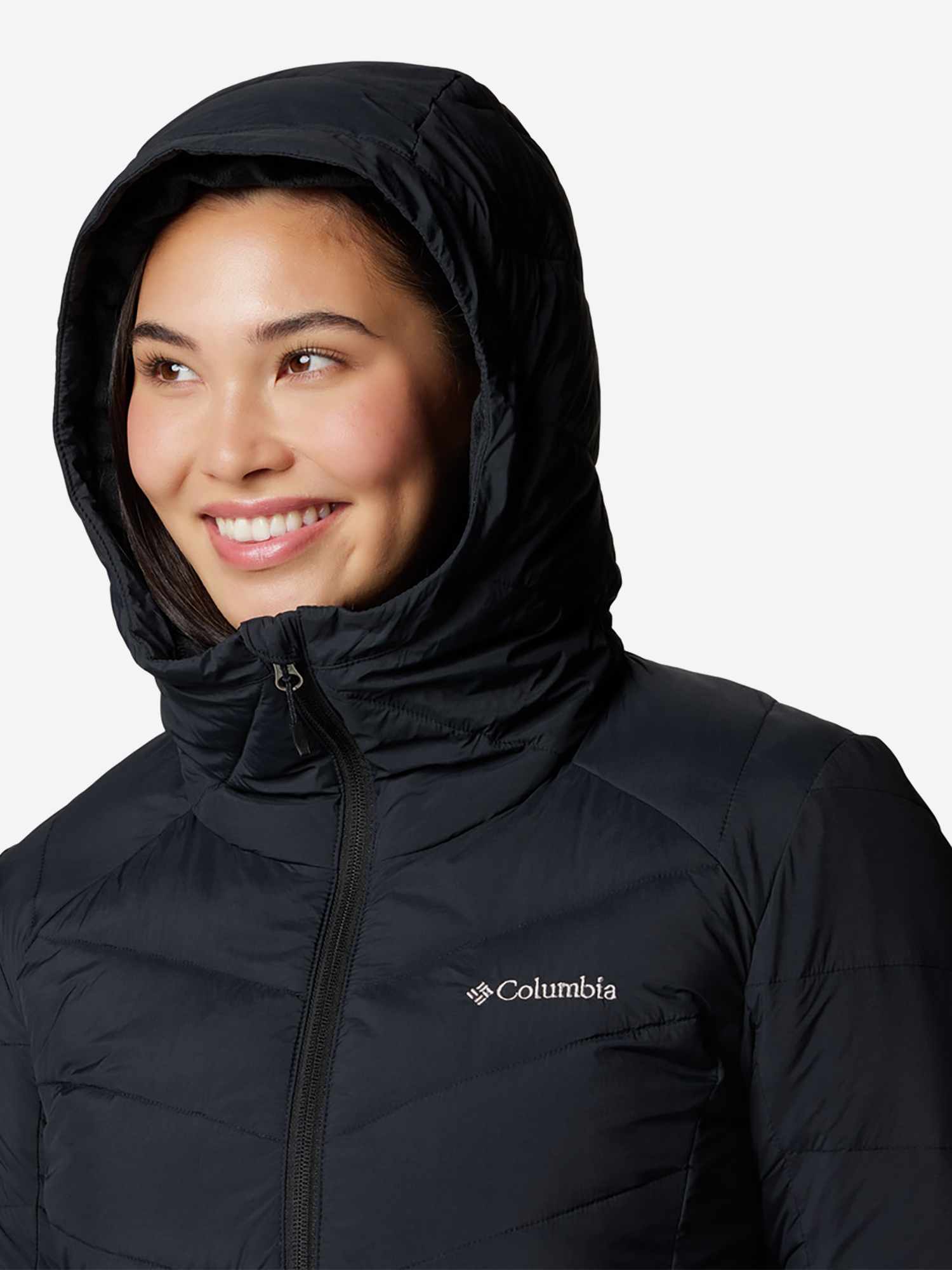 фото Куртка утепленная женская columbia joy peak ii mid jacket, черный