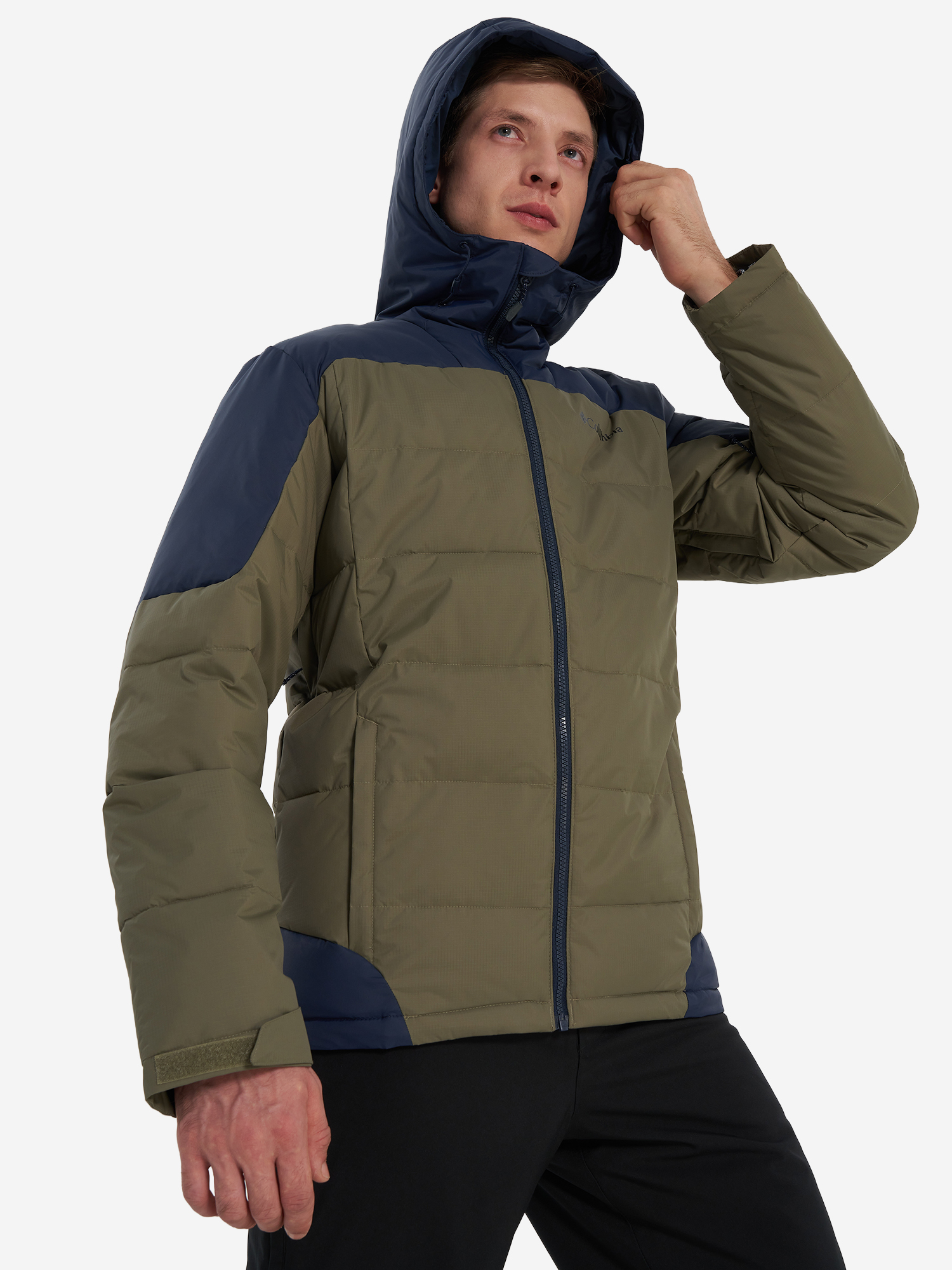 фото Пуховик мужской columbia woolly hollow iii jacket, зеленый
