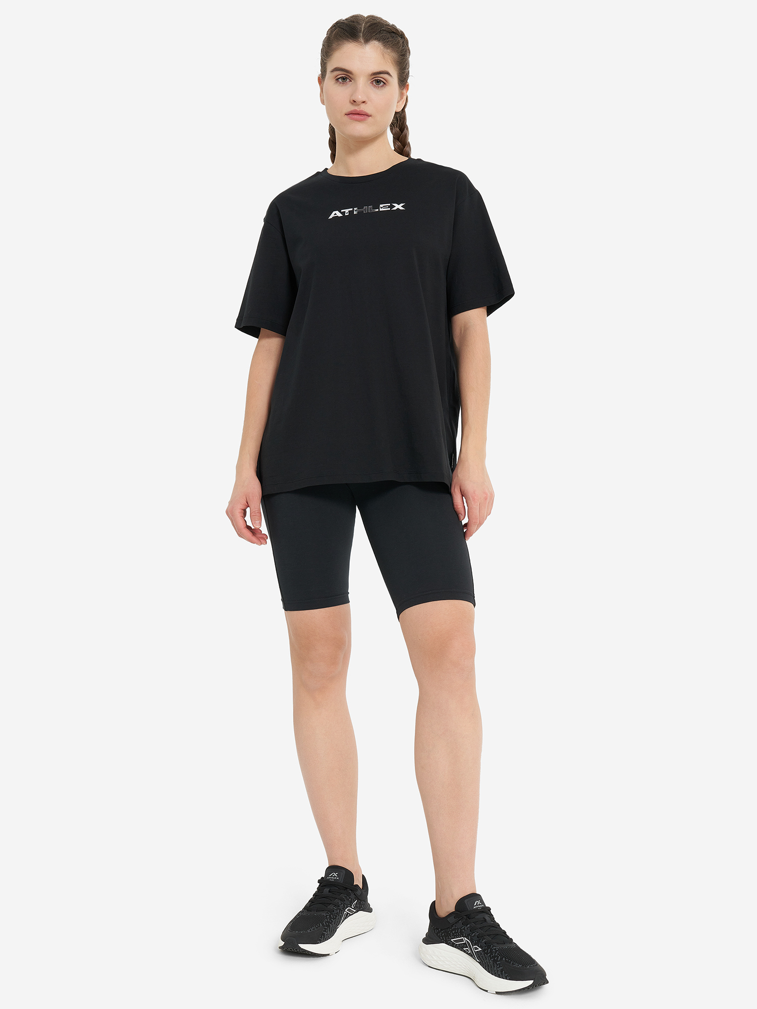 фото Футболка женская оверсайз athlex, черный