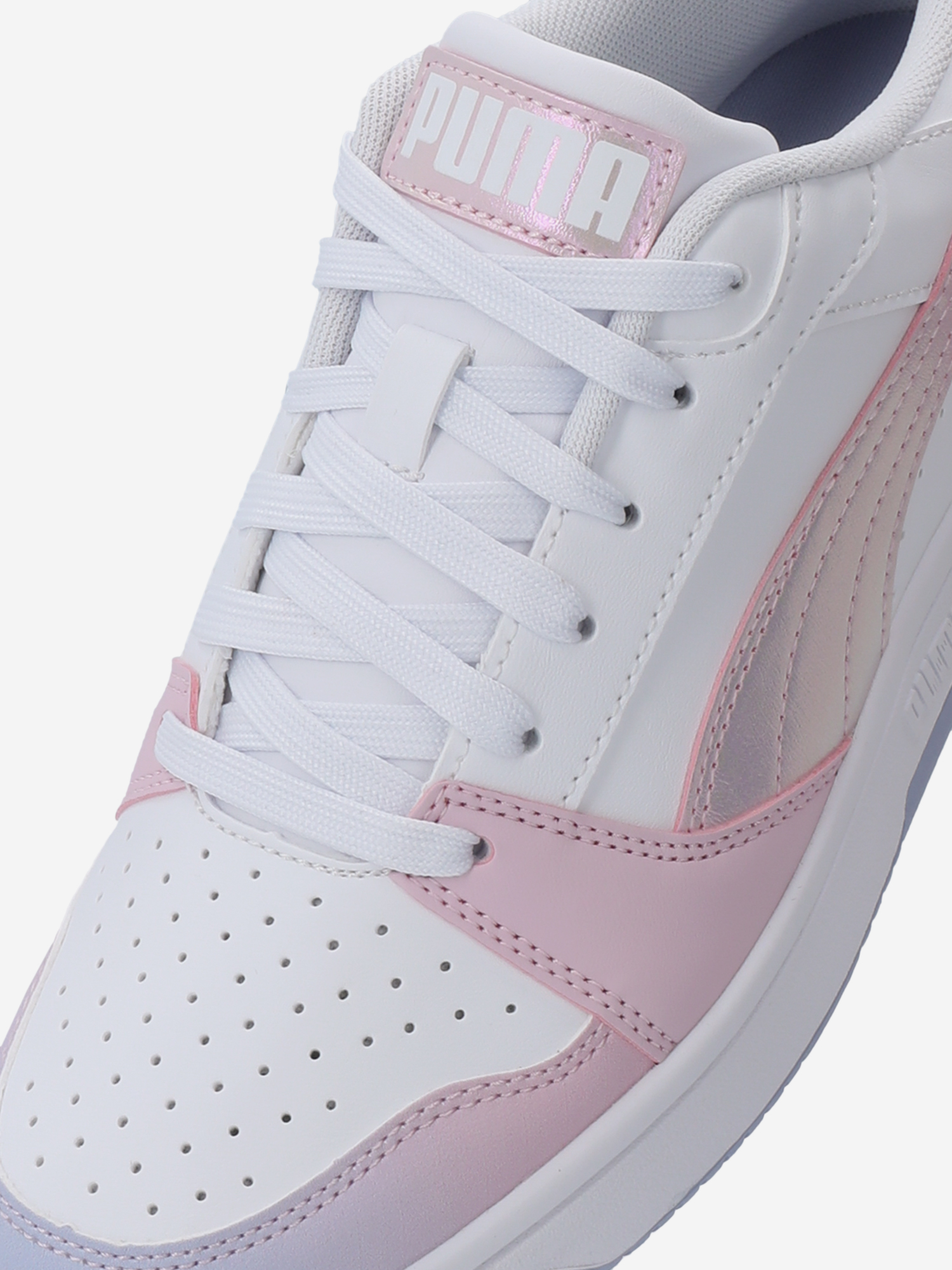 фото Кеды для девочек puma rebound v6 lo blurry dreams jr, голубой