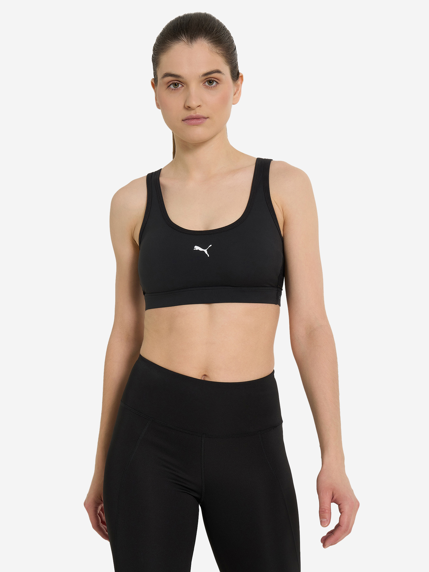 фото Топ бра спортивный puma 4 keeps cloudspun, черный