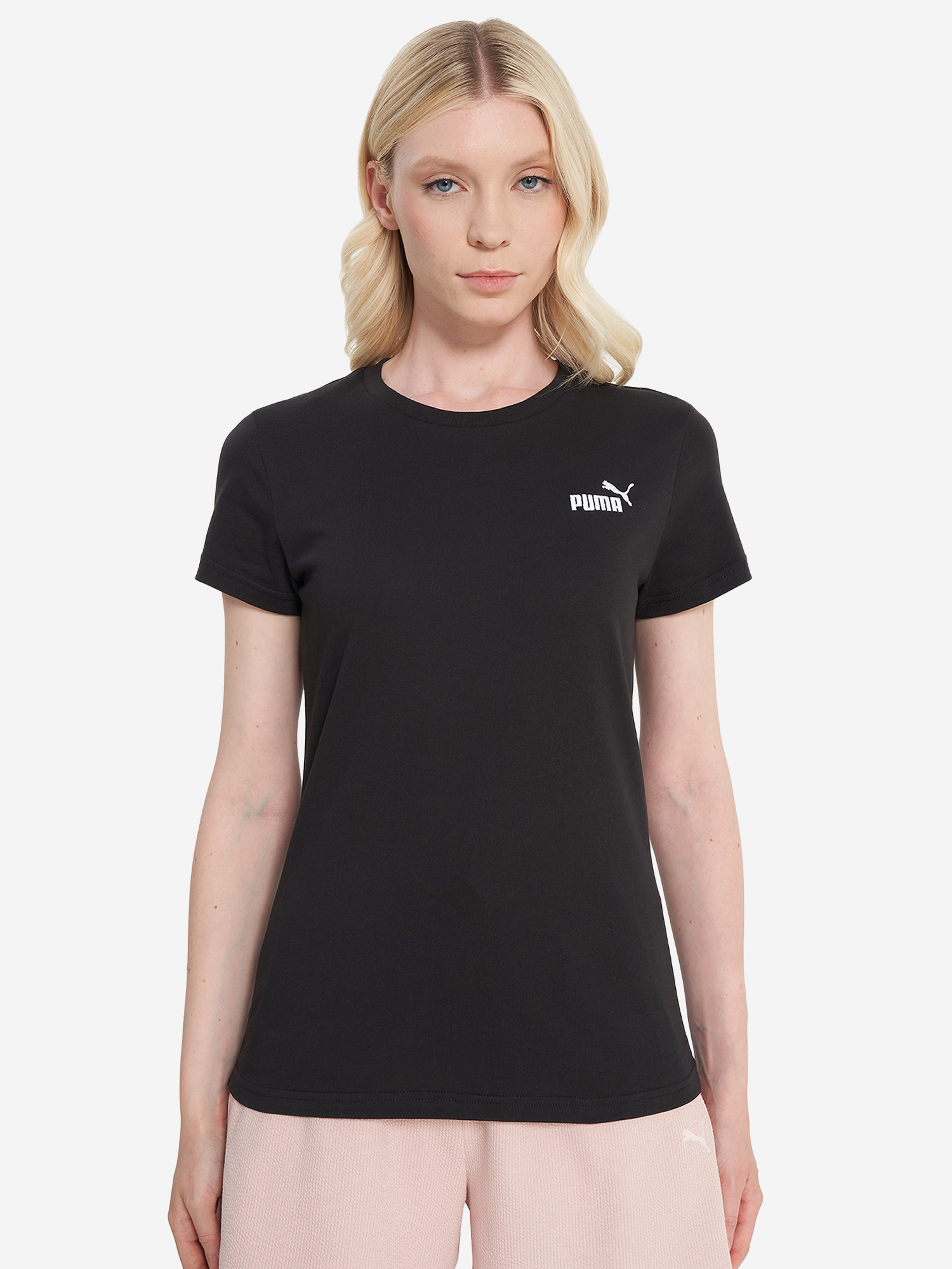 фото Футболка женская puma ess small no. 1 logo, черный