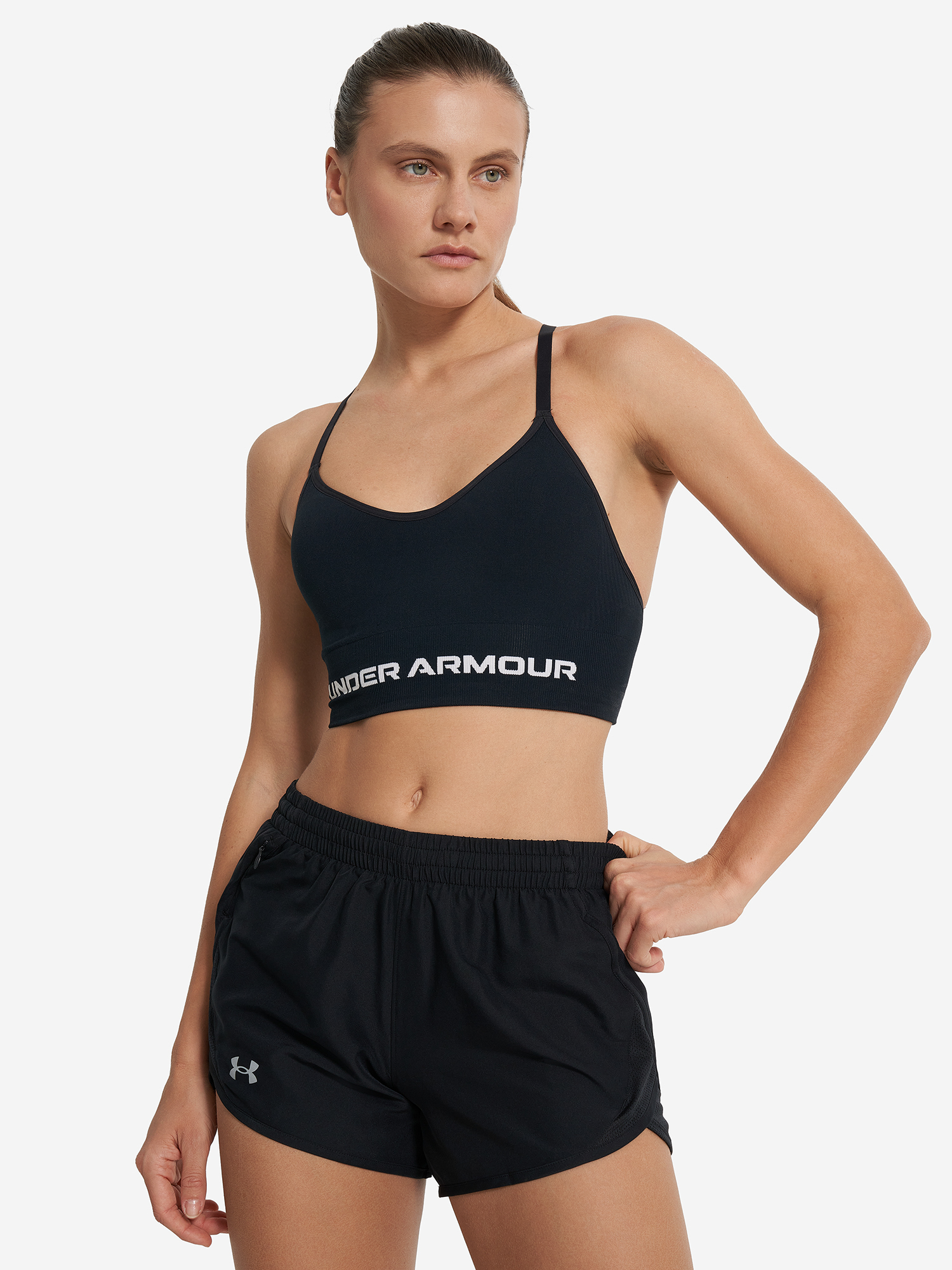 фото Спортивный топ бра under armour vanish, черный