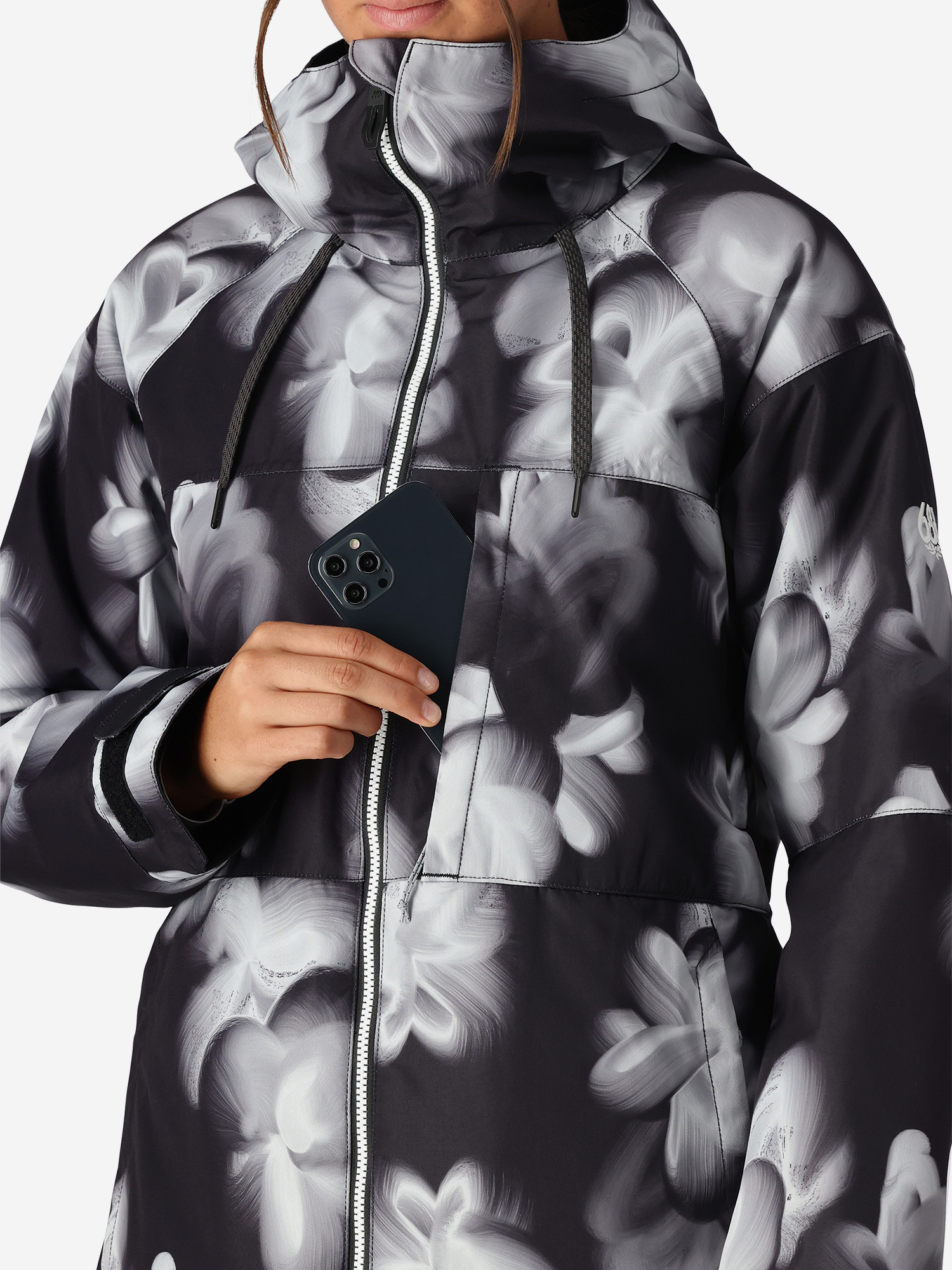 фото Куртка утепленная женская 686 black ghost floral, черный