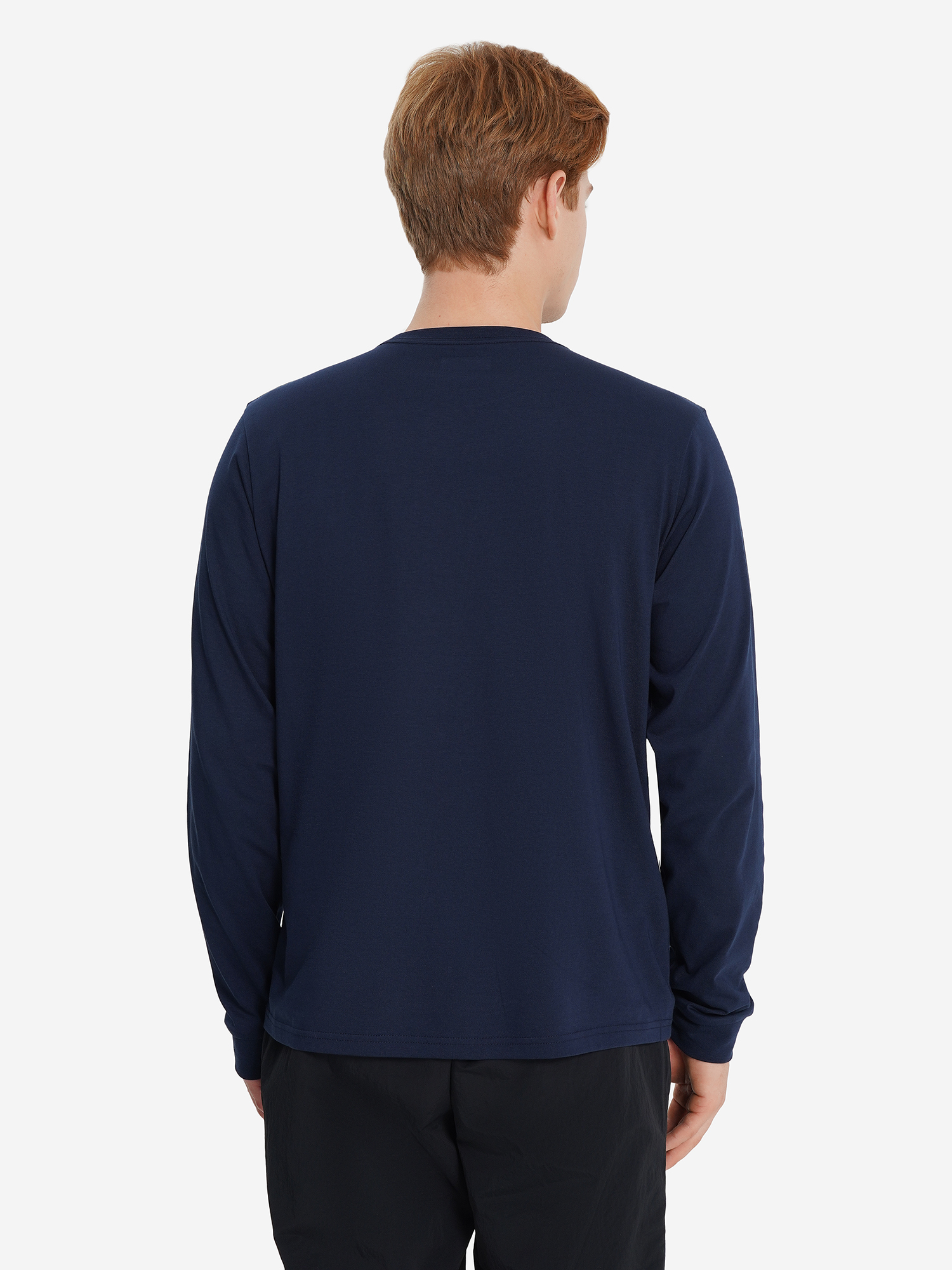 фото Лонгслив мужской columbia csc seasonal logo ls tee, синий