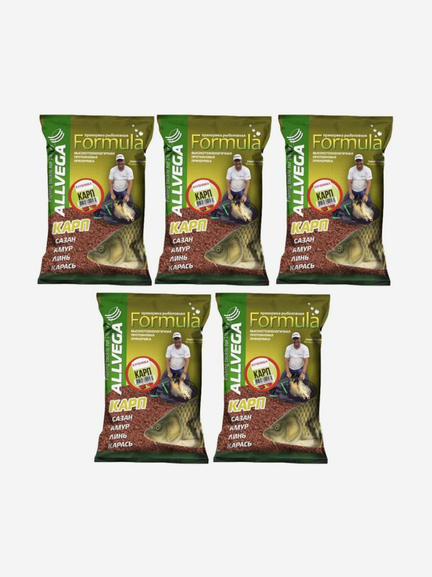 Прикормка ALLVEGA "Formula Carp Strawberry" 0,9кг (КАРП КЛУБНИКА) 5 пакетов по 0,9 кг, Коричневый
Прикормка ALLVEGA "Formula Carp Strawberry" 0,9кг (КАРП КЛУБНИКА) 5 пакетов по 0,9 кг, Коричневый